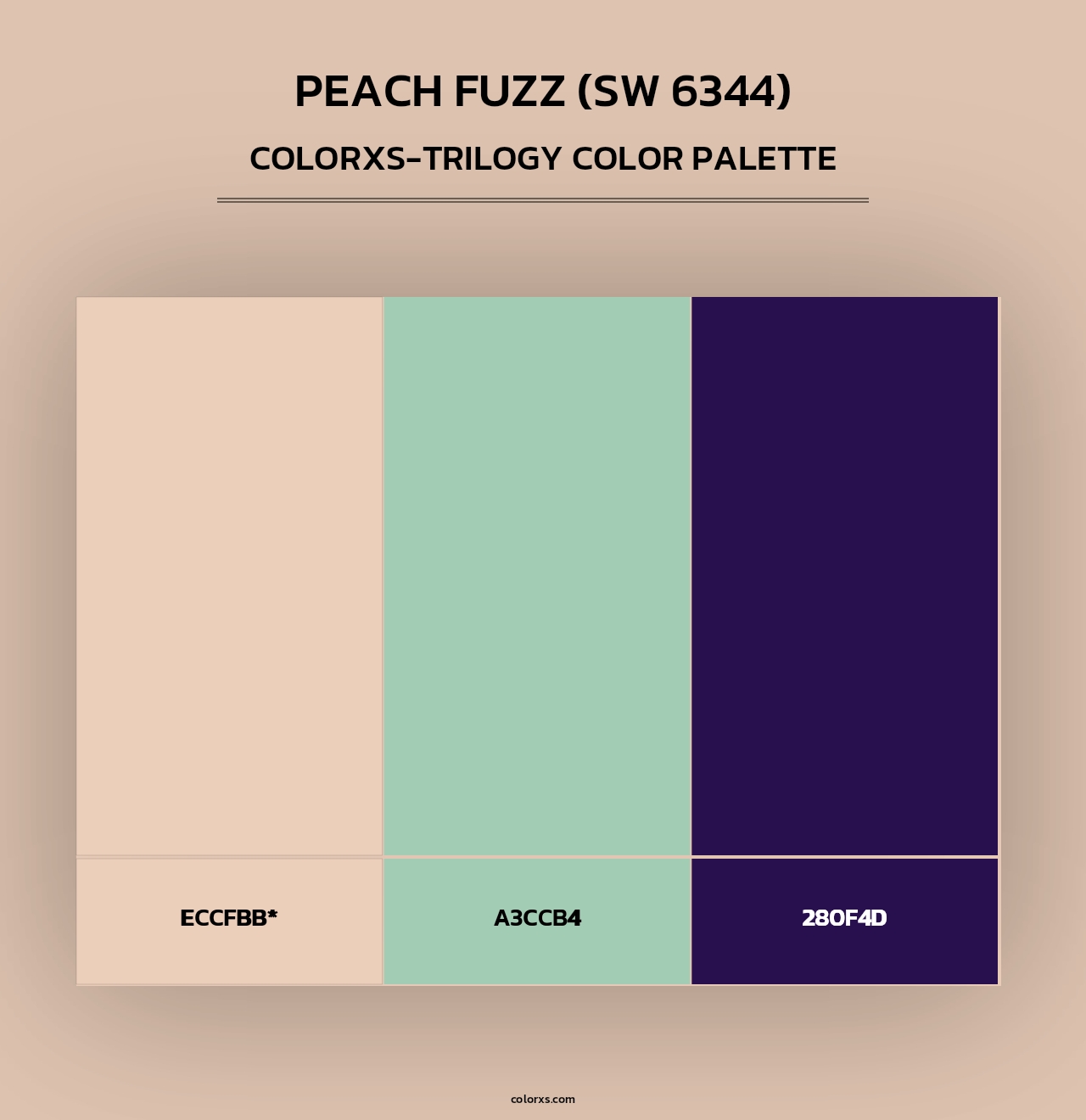 Peach Fuzz (SW 6344) - Colorxs Trilogy Palette