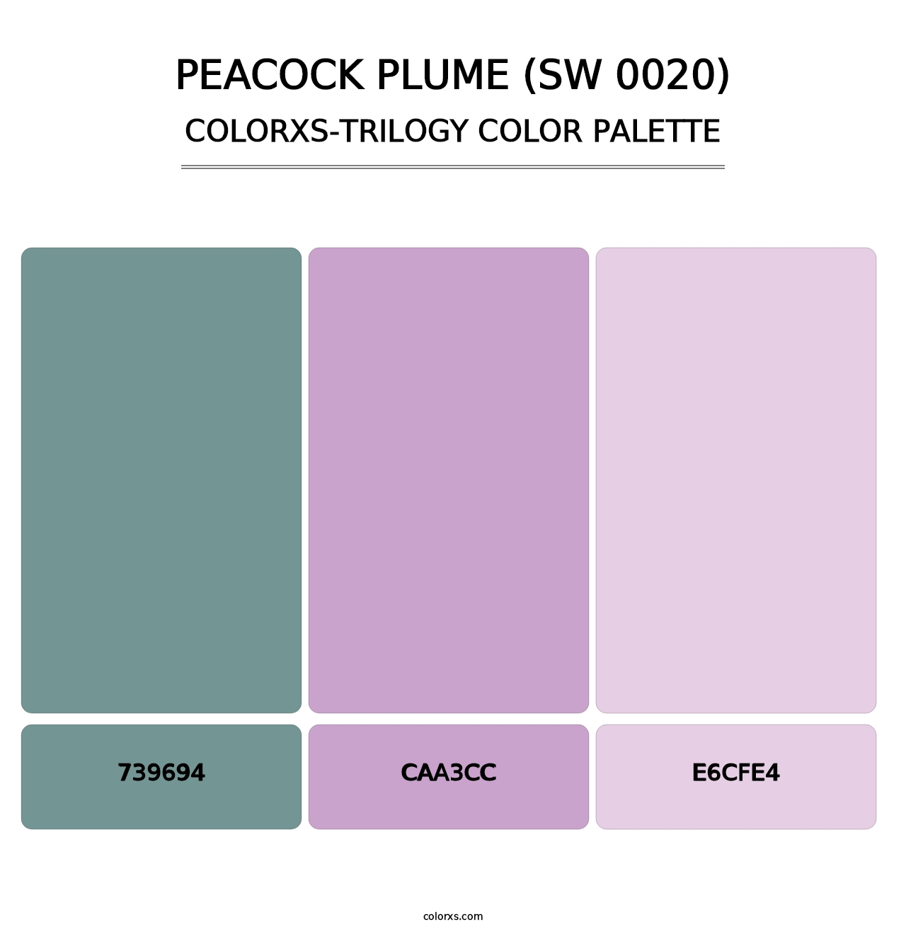 Peacock Plume (SW 0020) - Colorxs Trilogy Palette