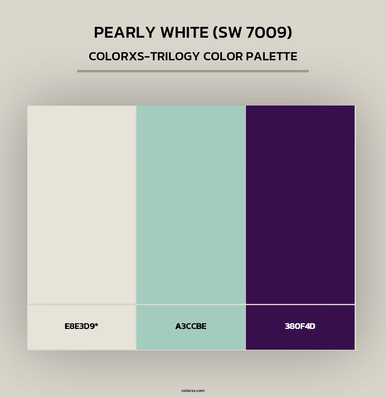Pearly White (SW 7009) - Colorxs Trilogy Palette