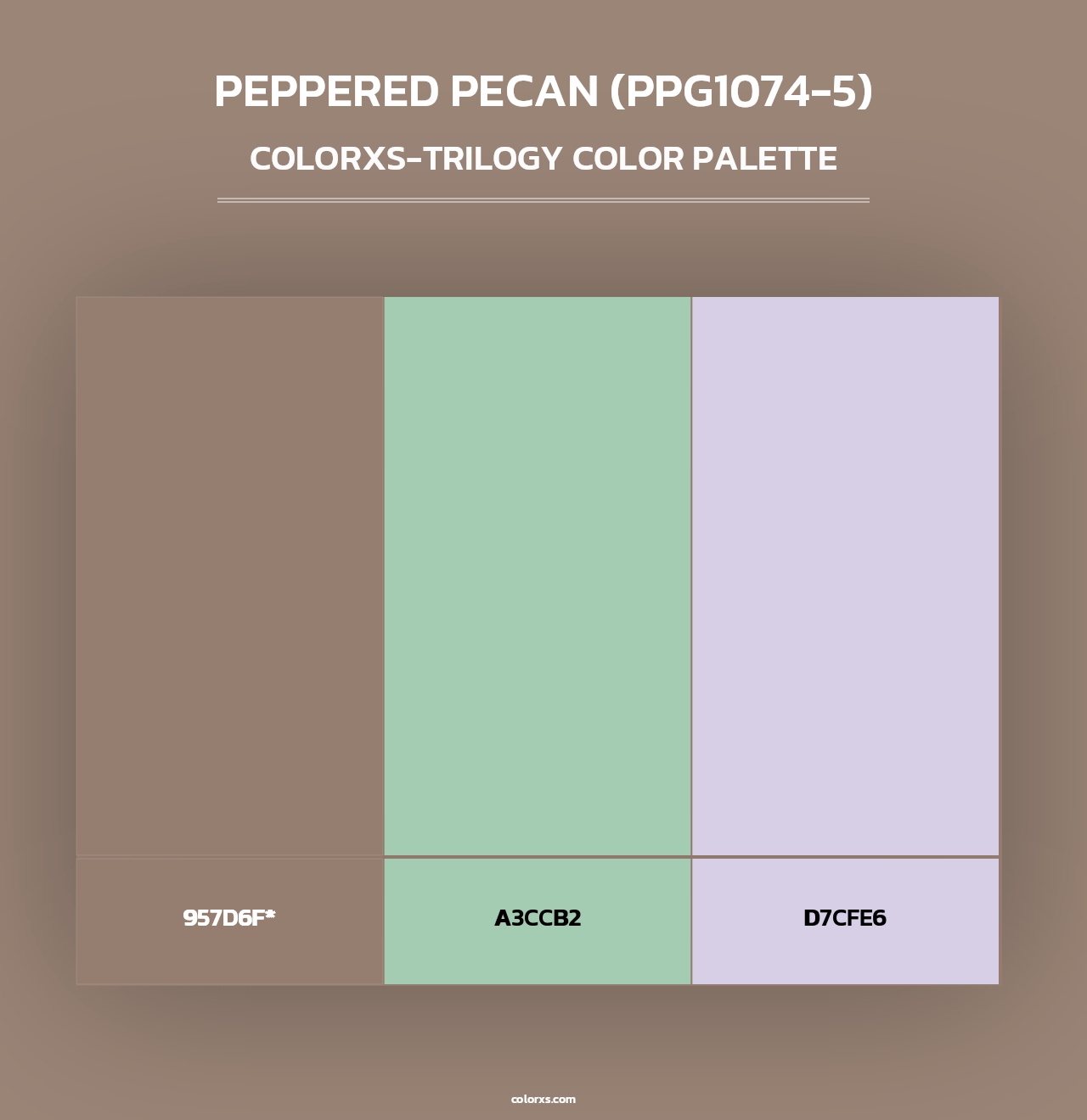 Peppered Pecan (PPG1074-5) - Colorxs Trilogy Palette