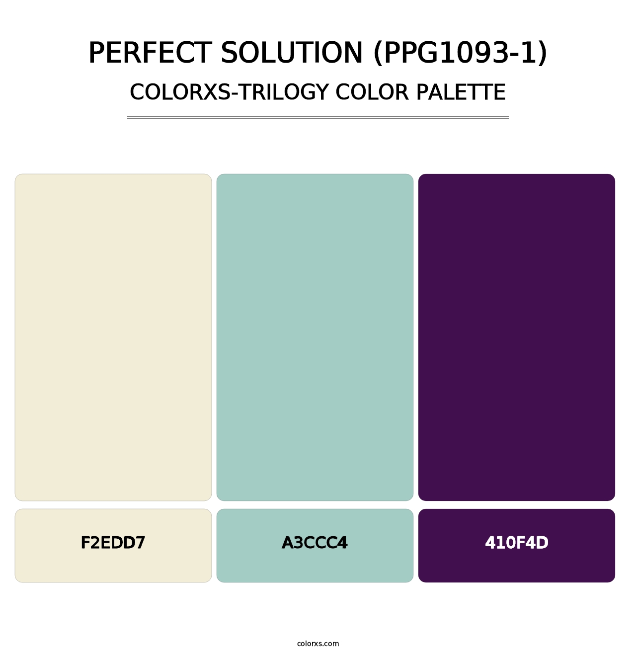 Perfect Solution (PPG1093-1) - Colorxs Trilogy Palette