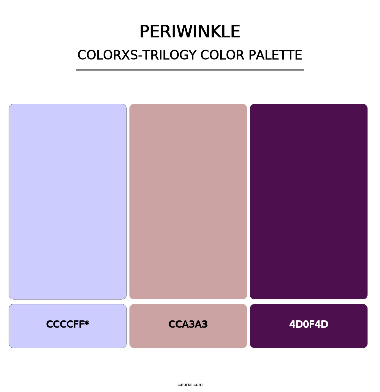 Periwinkle - Colorxs Trilogy Palette