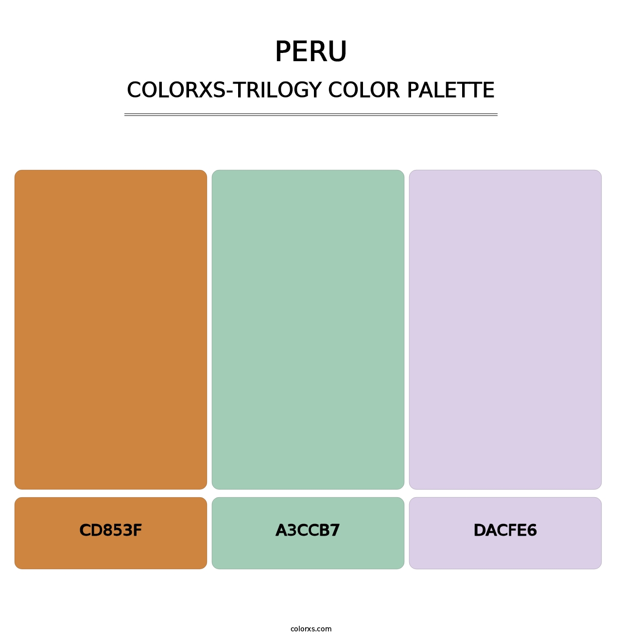 Peru - Colorxs Trilogy Palette