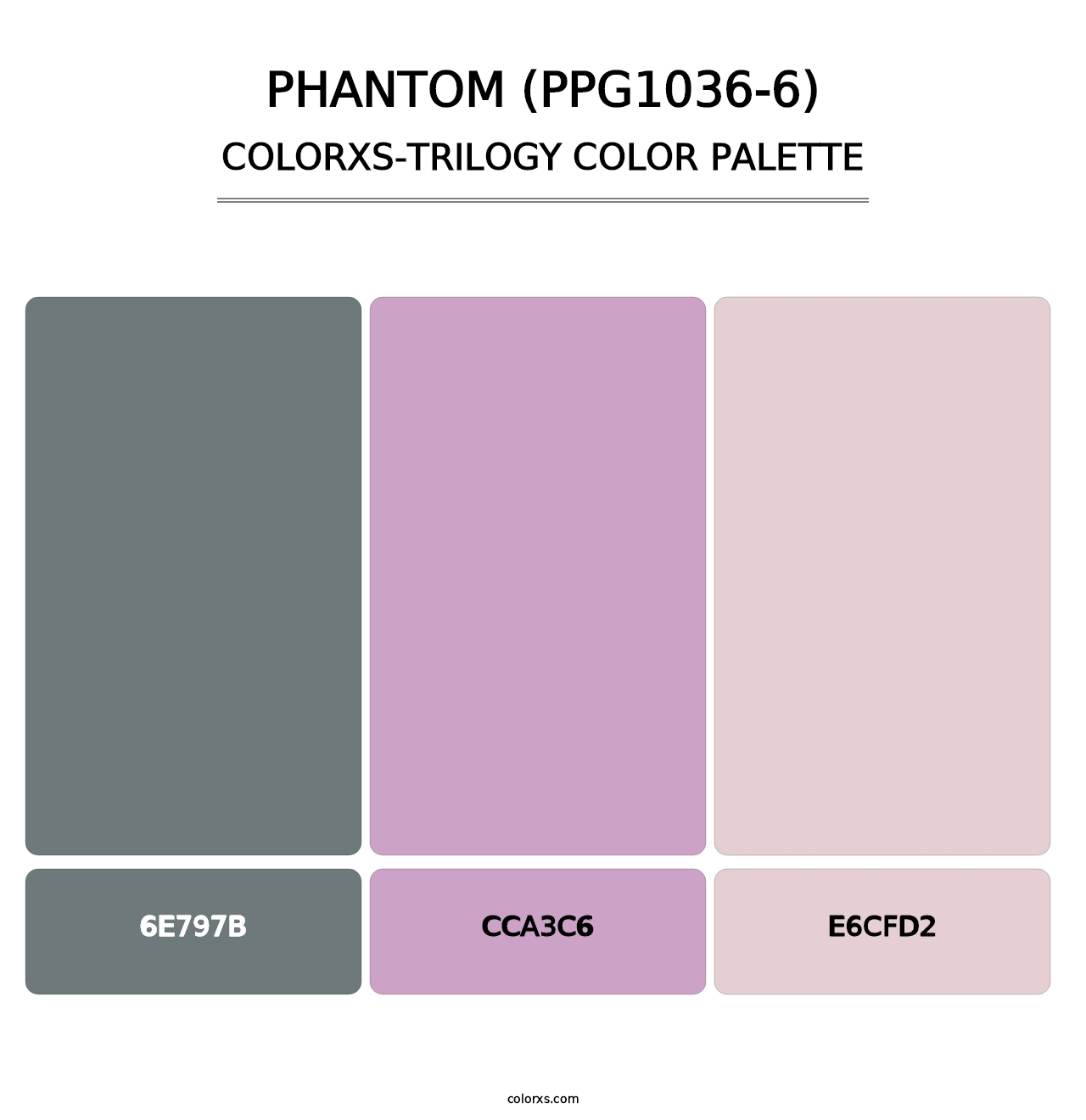 Phantom (PPG1036-6) - Colorxs Trilogy Palette