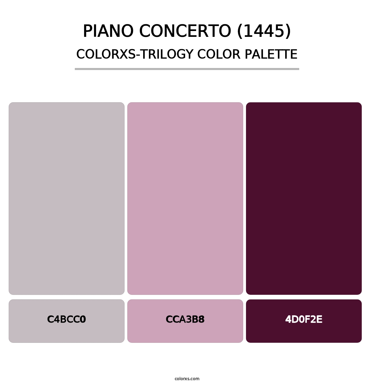 Piano Concerto (1445) - Colorxs Trilogy Palette