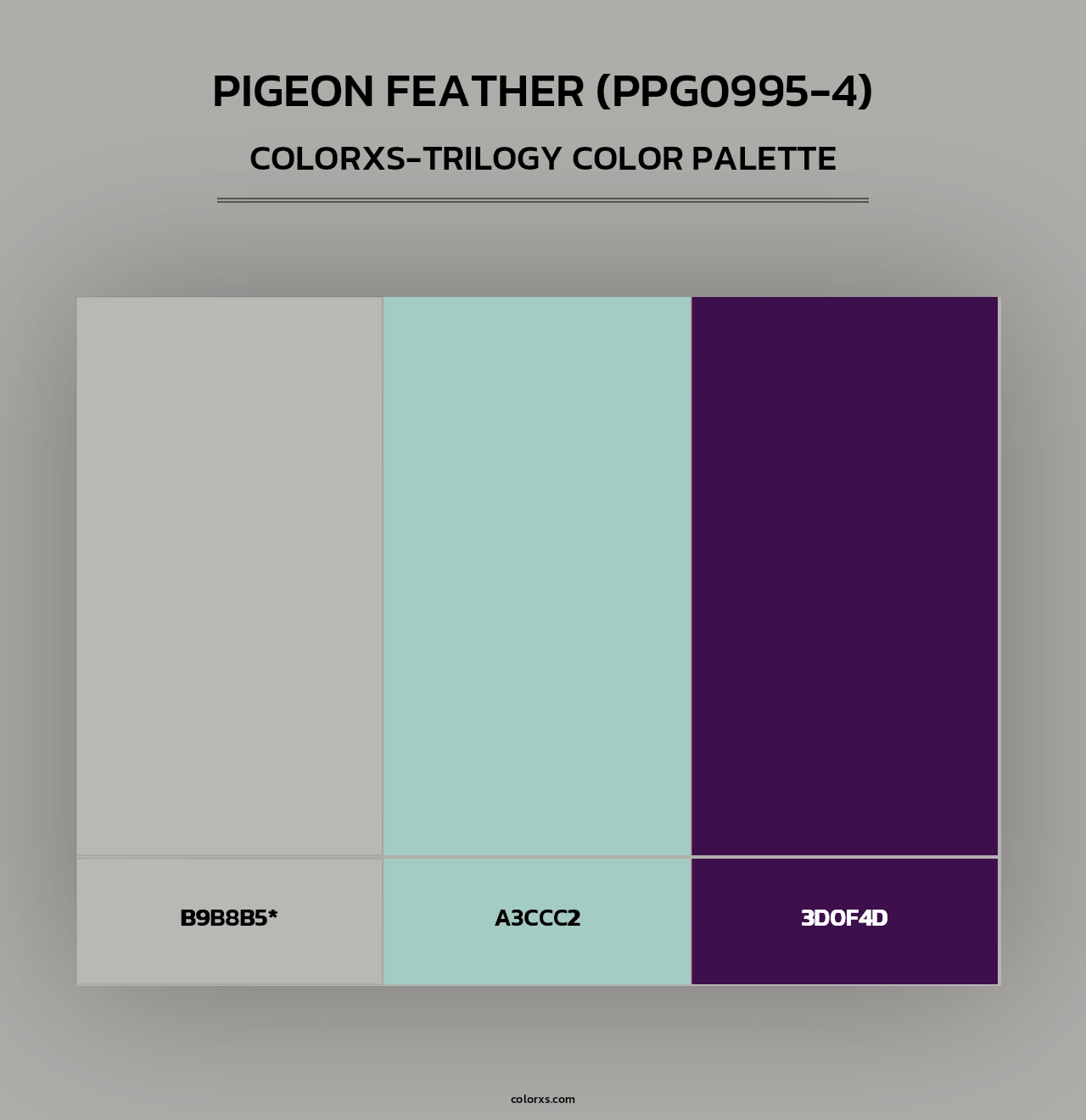 Pigeon Feather (PPG0995-4) - Colorxs Trilogy Palette