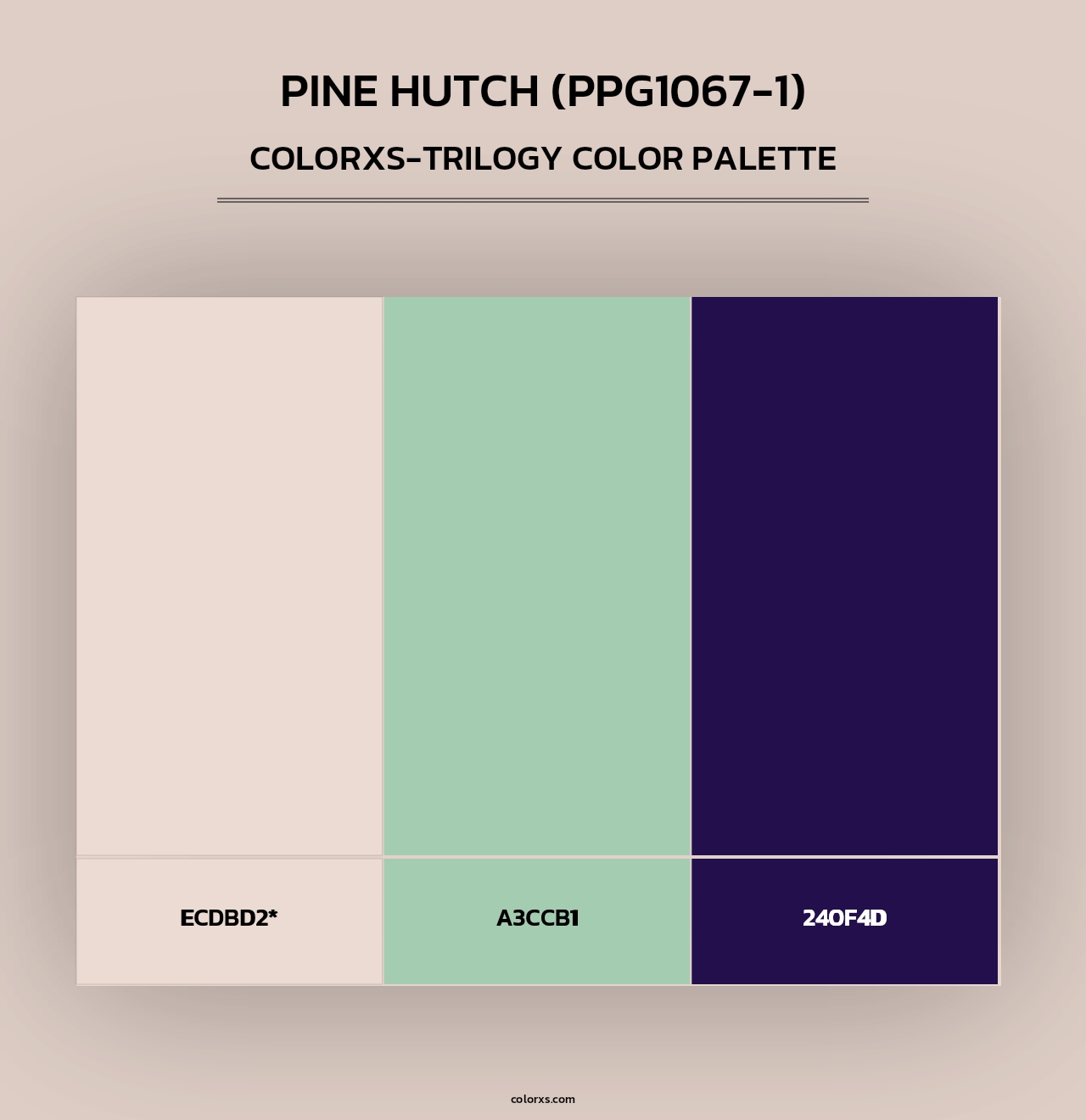 Pine Hutch (PPG1067-1) - Colorxs Trilogy Palette