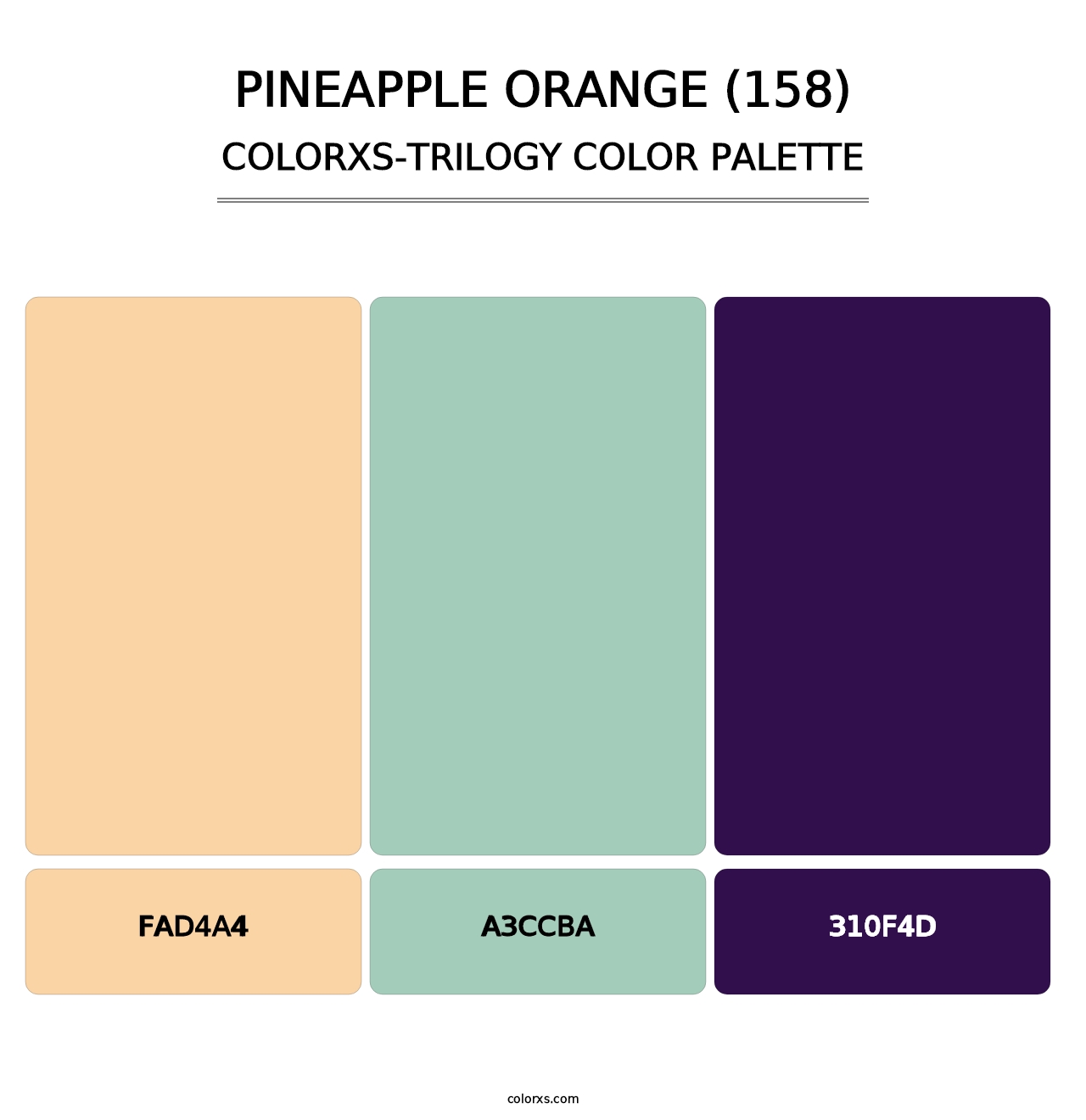 Pineapple Orange (158) - Colorxs Trilogy Palette