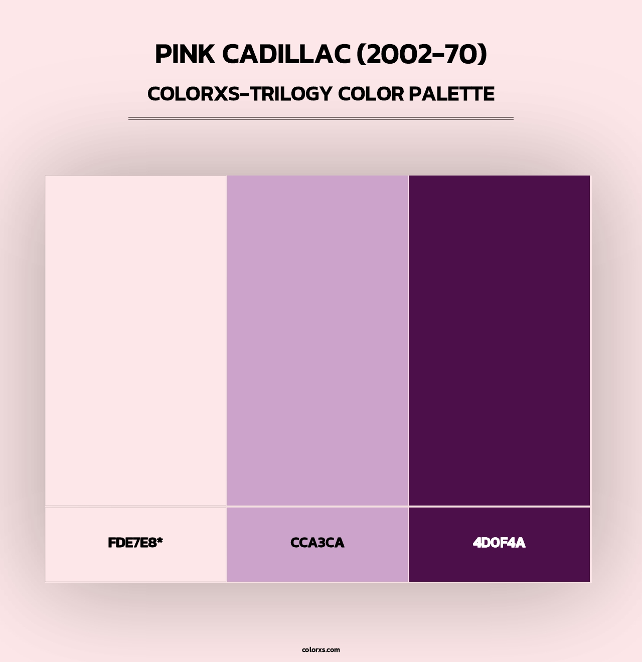 Pink Cadillac (2002-70) - Colorxs Trilogy Palette