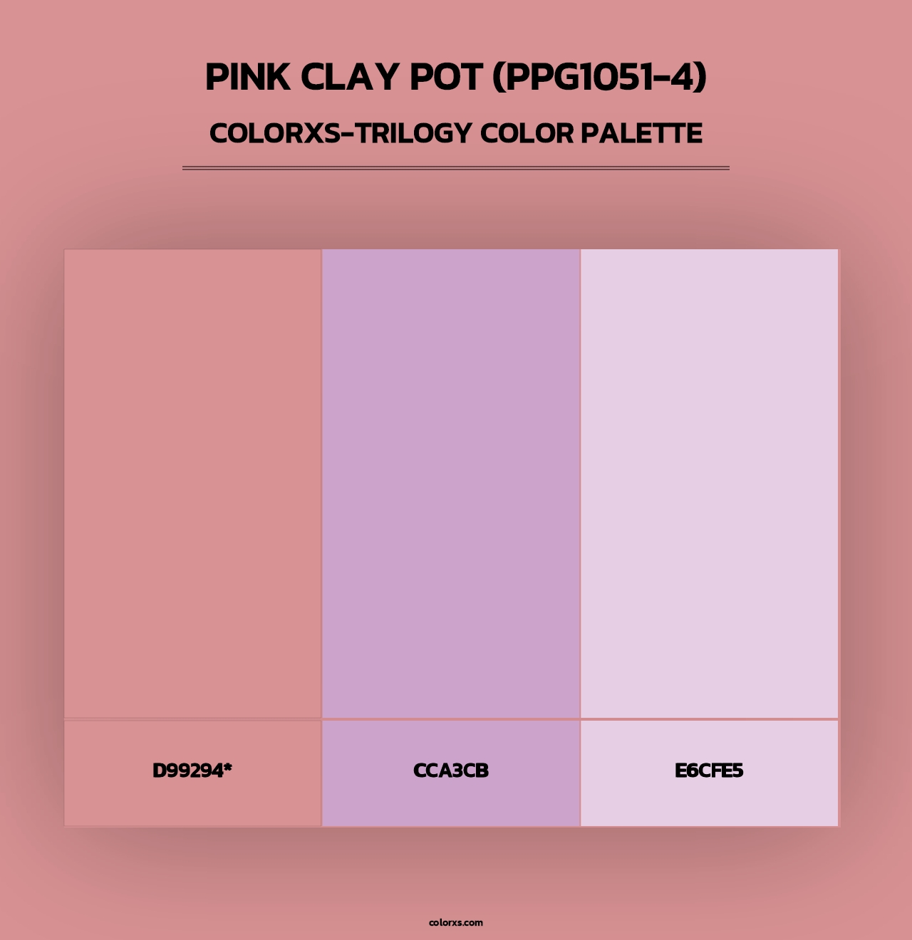 Pink Clay Pot (PPG1051-4) - Colorxs Trilogy Palette