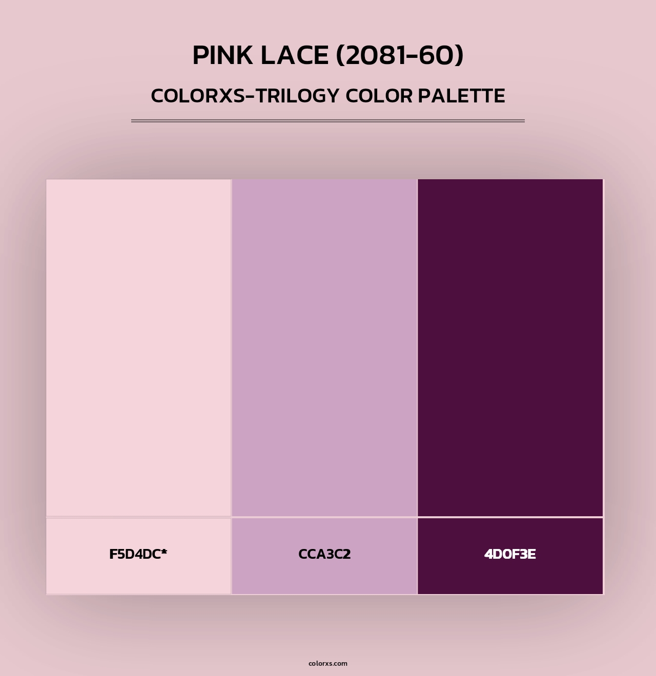 Pink Lace (2081-60) - Colorxs Trilogy Palette