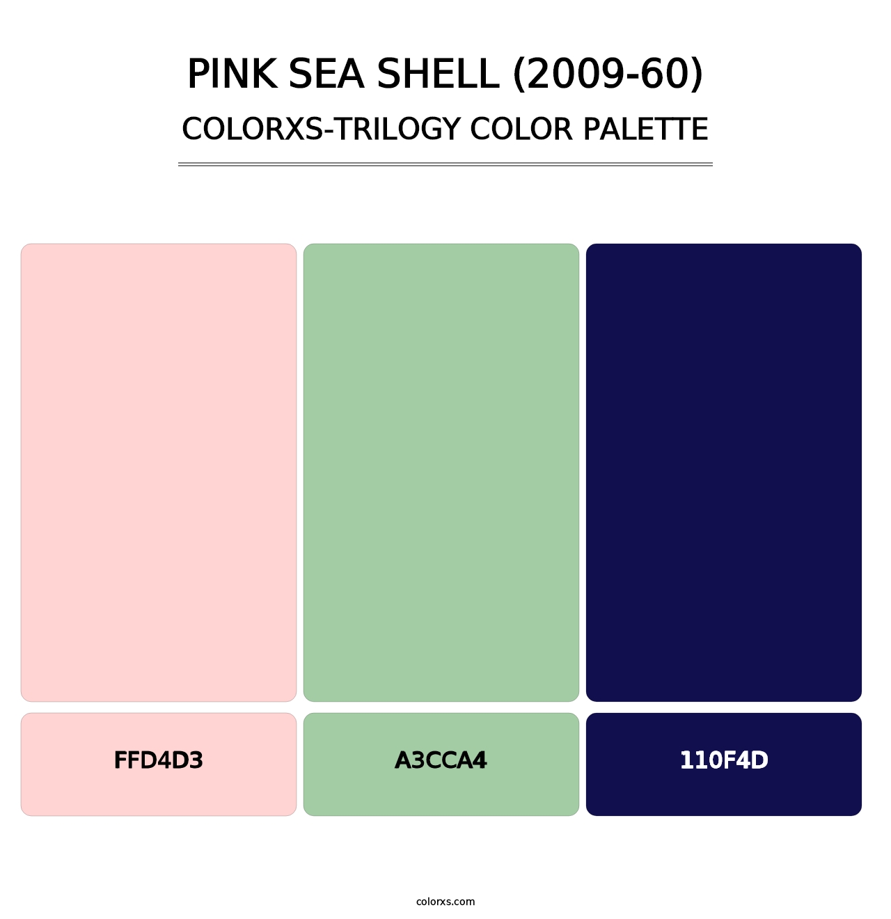 Pink Sea Shell (2009-60) - Colorxs Trilogy Palette