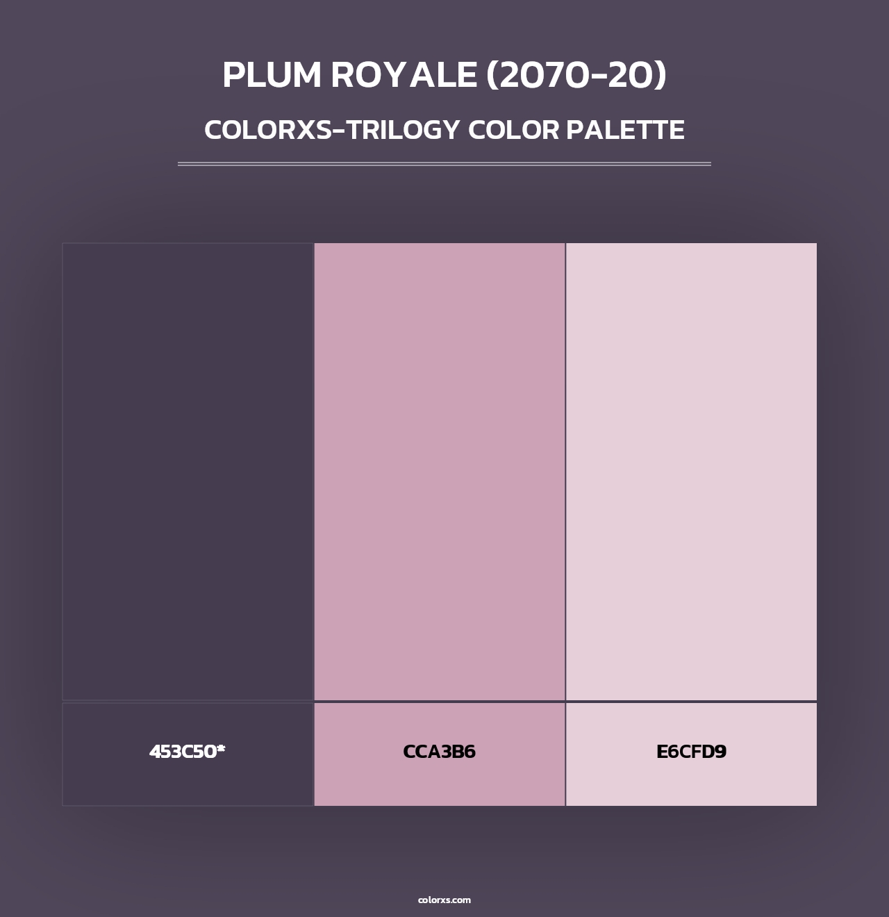 Plum Royale (2070-20) - Colorxs Trilogy Palette