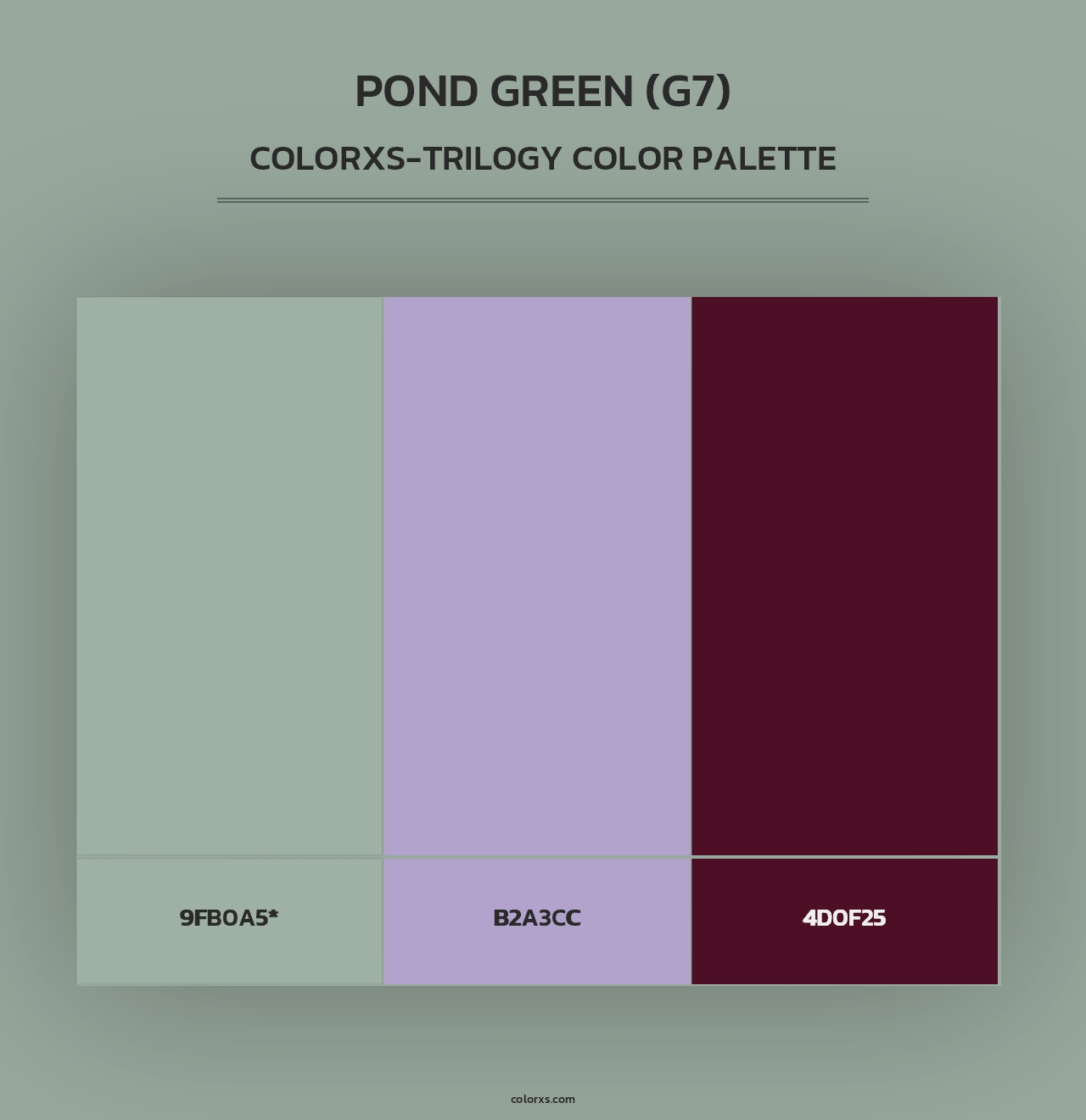 Pond Green (G7) - Colorxs Trilogy Palette