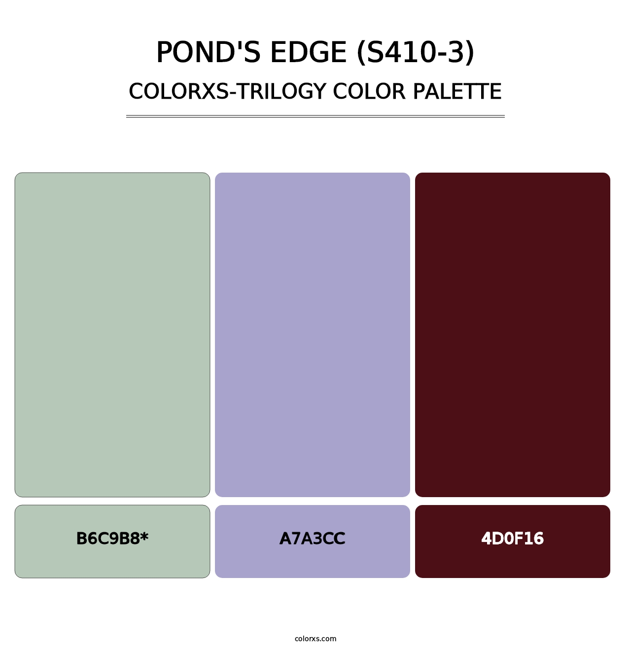 Pond'S Edge (S410-3) - Colorxs Trilogy Palette