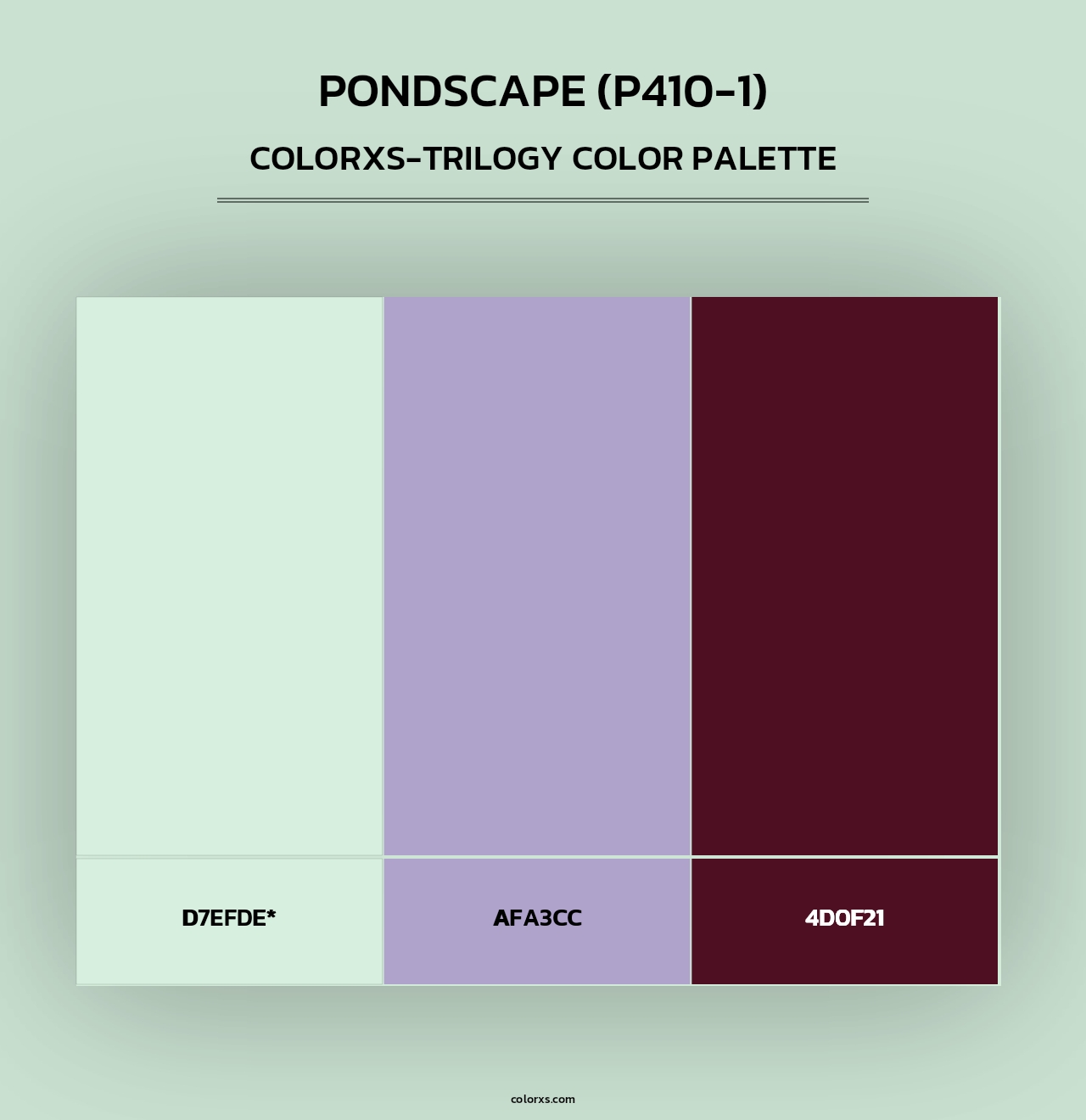Pondscape (P410-1) - Colorxs Trilogy Palette