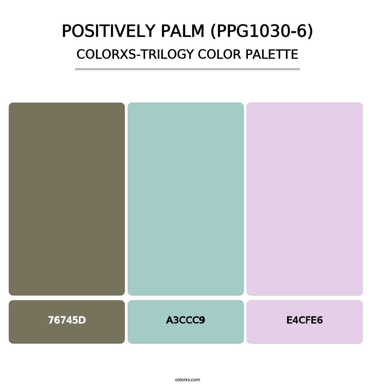 Positively Palm (PPG1030-6) - Colorxs Trilogy Palette