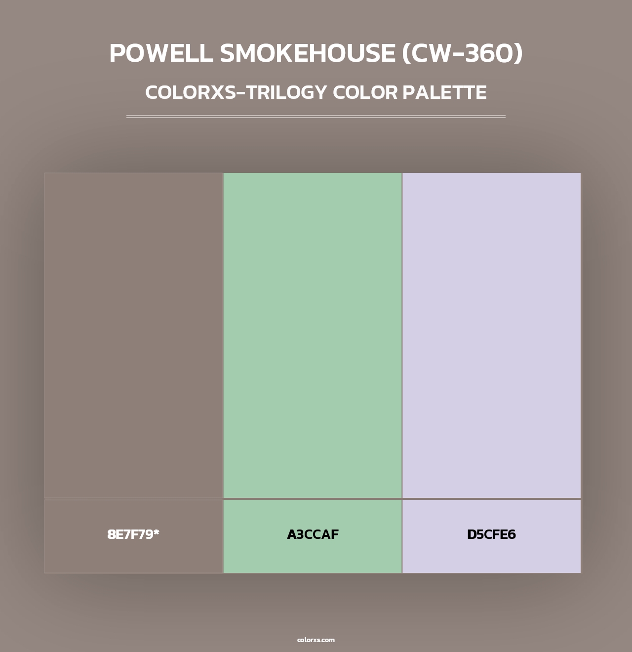Powell Smokehouse (CW-360) - Colorxs Trilogy Palette