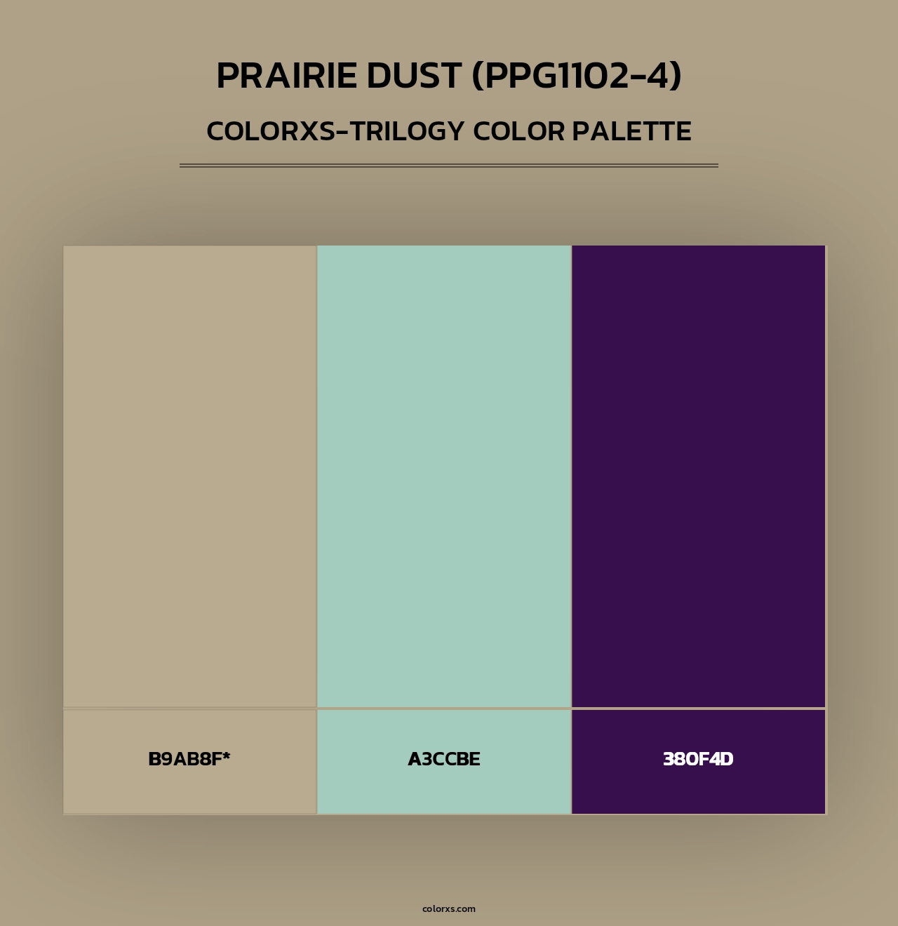 Prairie Dust (PPG1102-4) - Colorxs Trilogy Palette