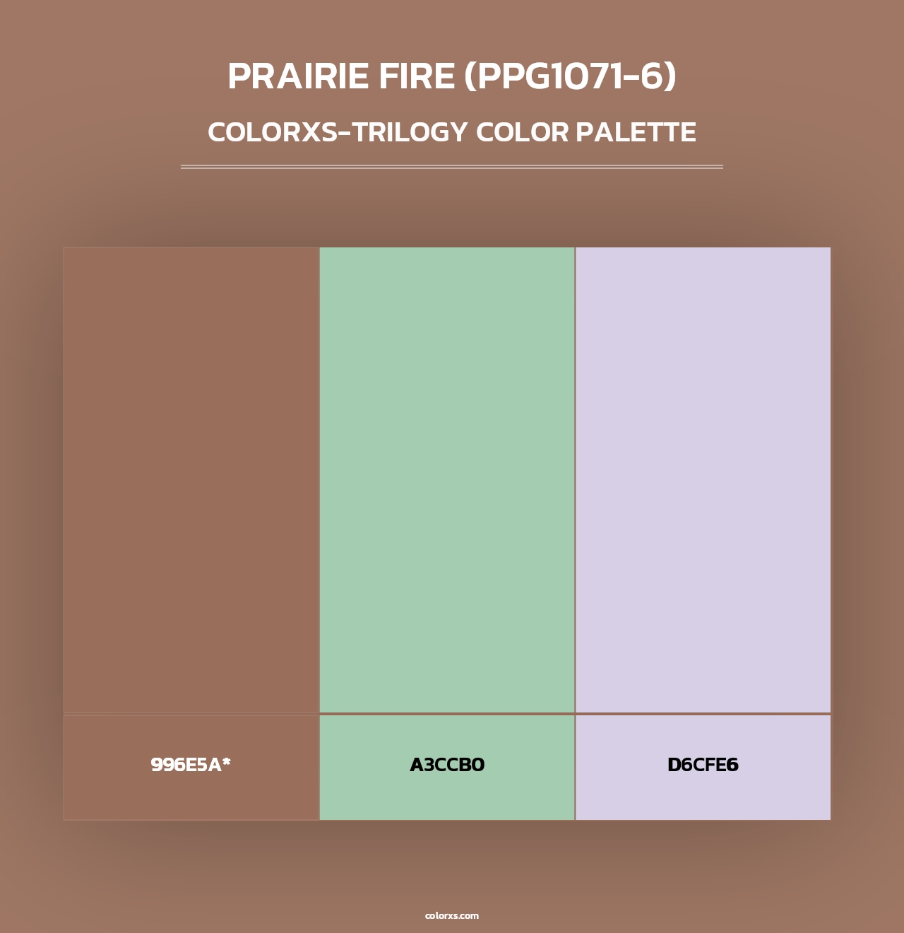 Prairie Fire (PPG1071-6) - Colorxs Trilogy Palette