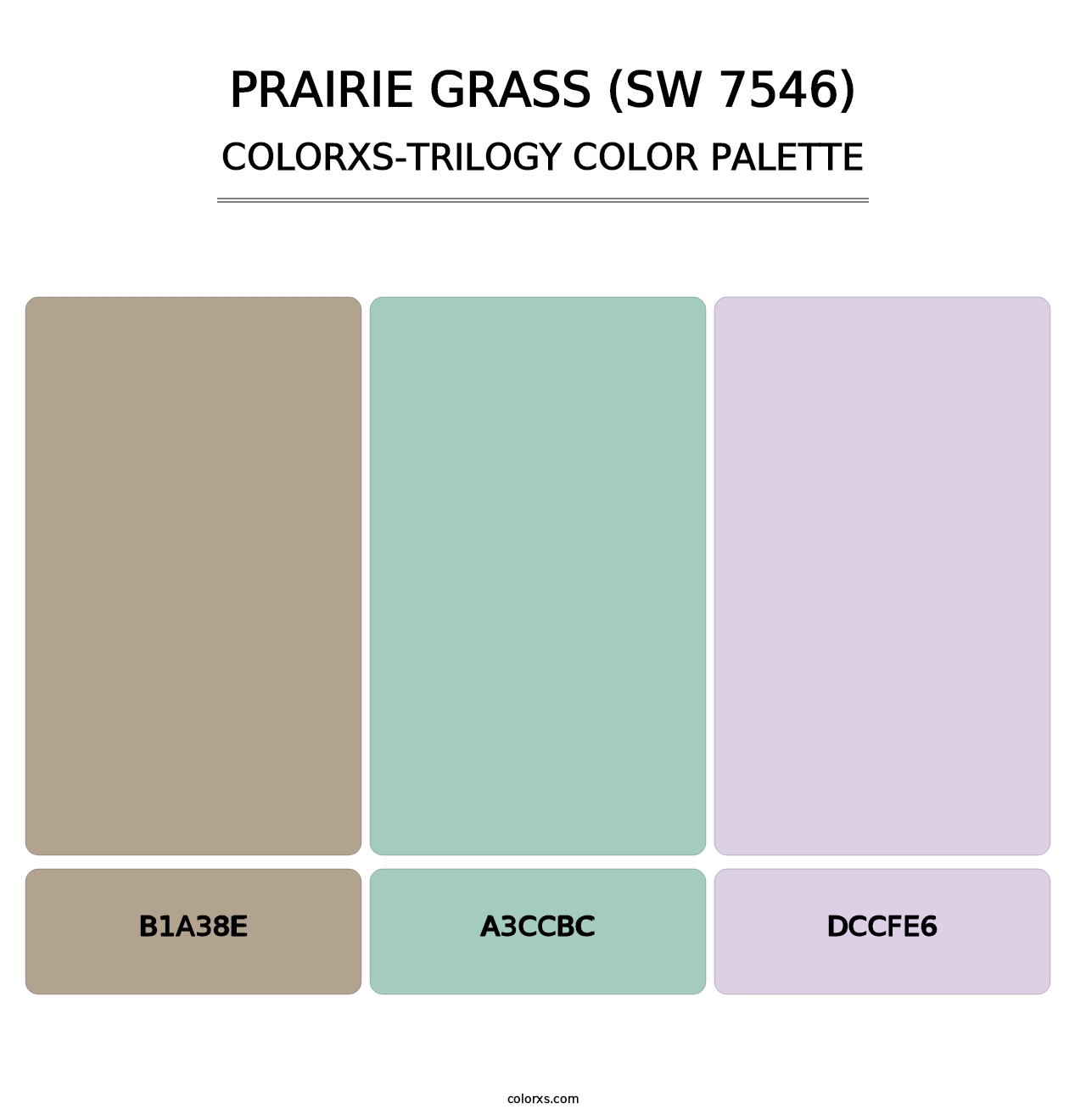 Prairie Grass (SW 7546) - Colorxs Trilogy Palette