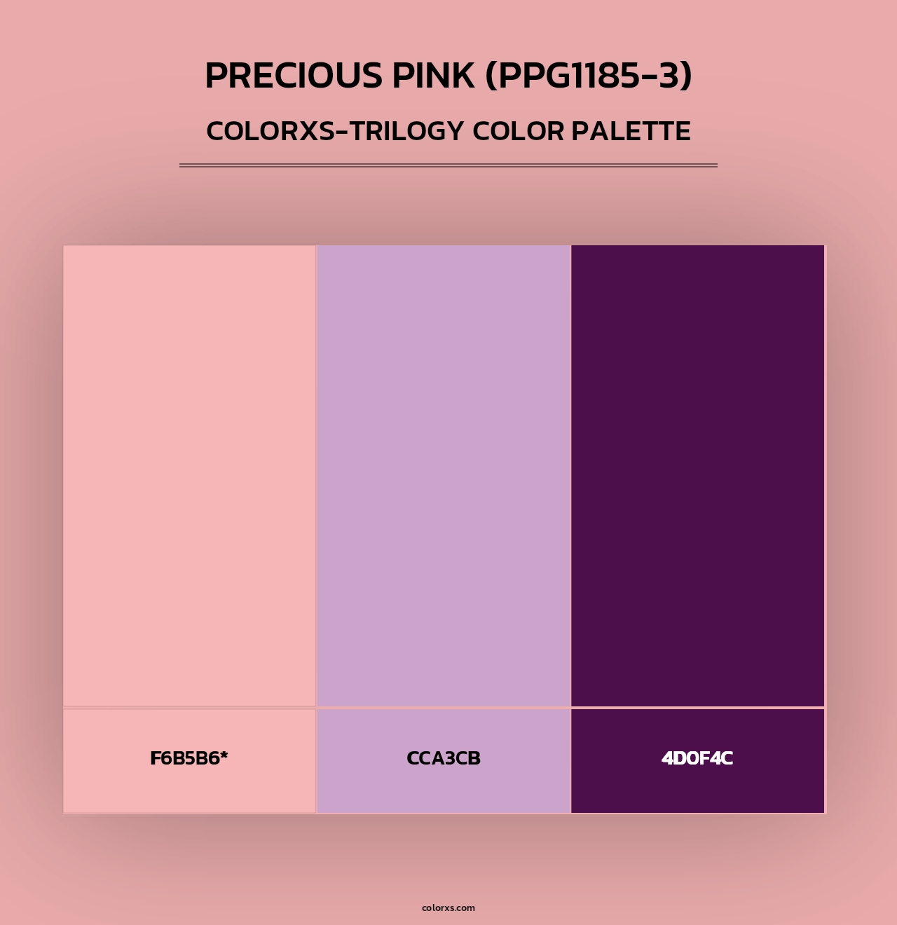 Precious Pink (PPG1185-3) - Colorxs Trilogy Palette
