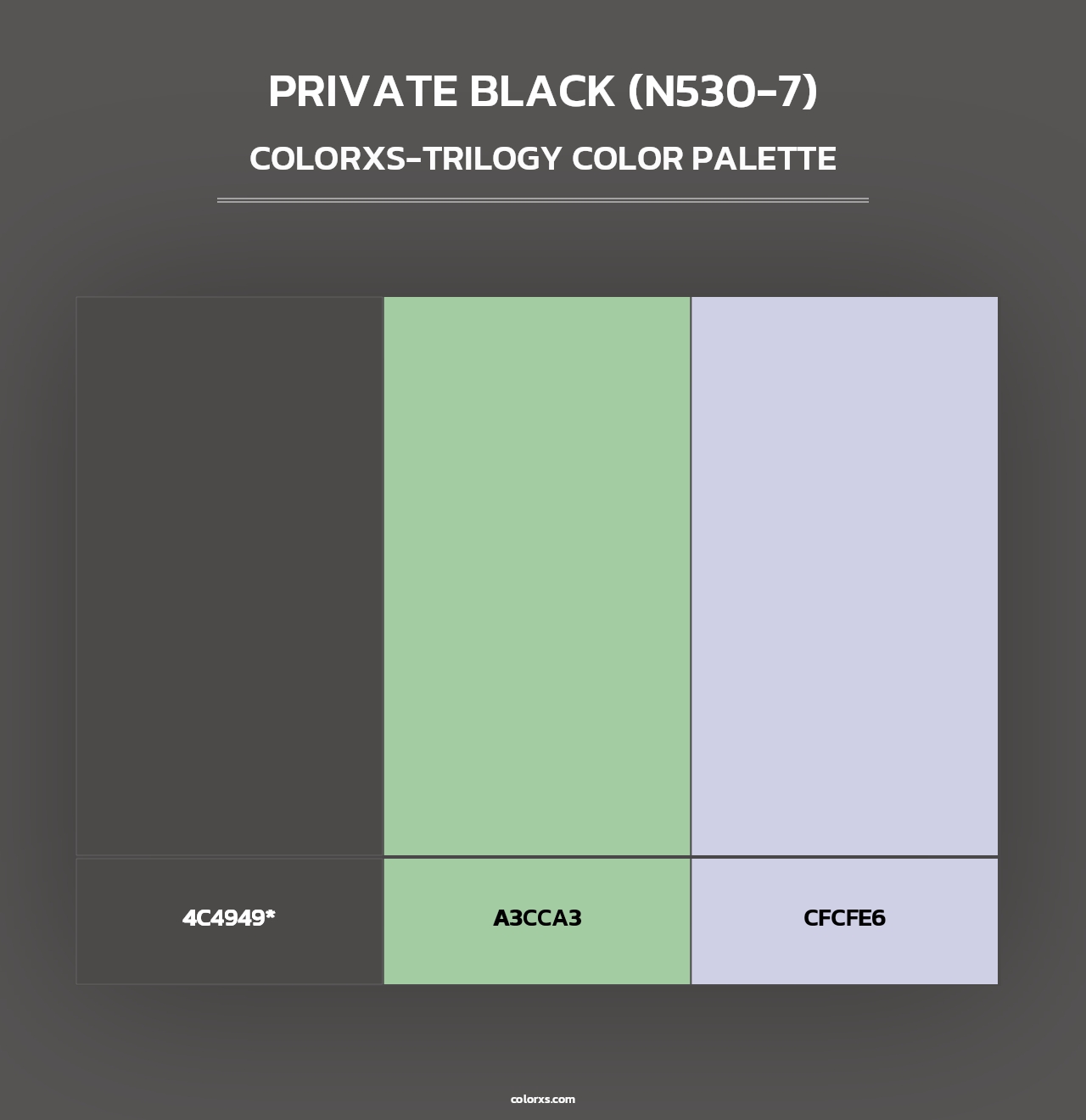 Private Black (N530-7) - Colorxs Trilogy Palette