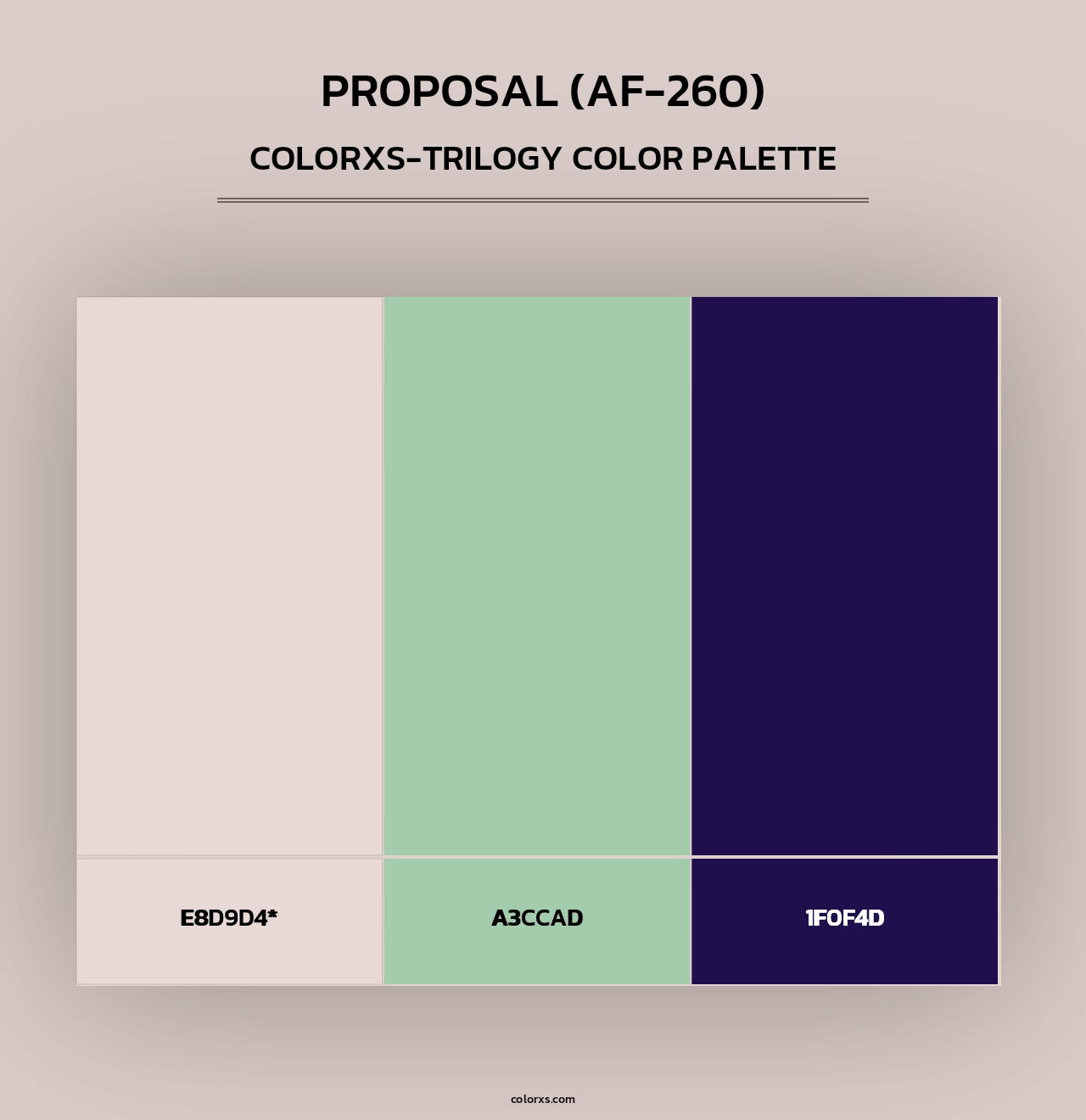 Proposal (AF-260) - Colorxs Trilogy Palette