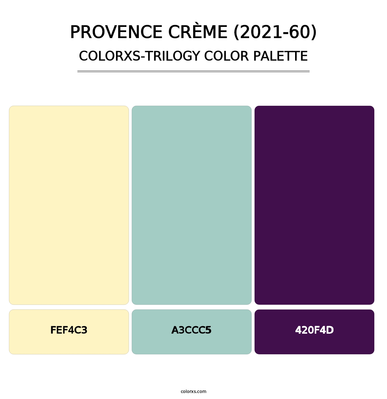 Provence Crème (2021-60) - Colorxs Trilogy Palette