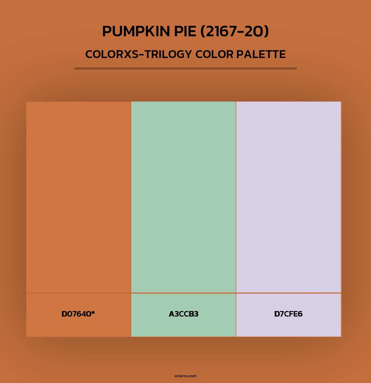 Pumpkin Pie (2167-20) - Colorxs Trilogy Palette