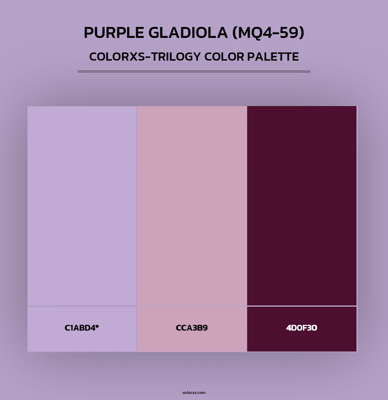 Purple Gladiola (MQ4-59) - Colorxs Trilogy Palette