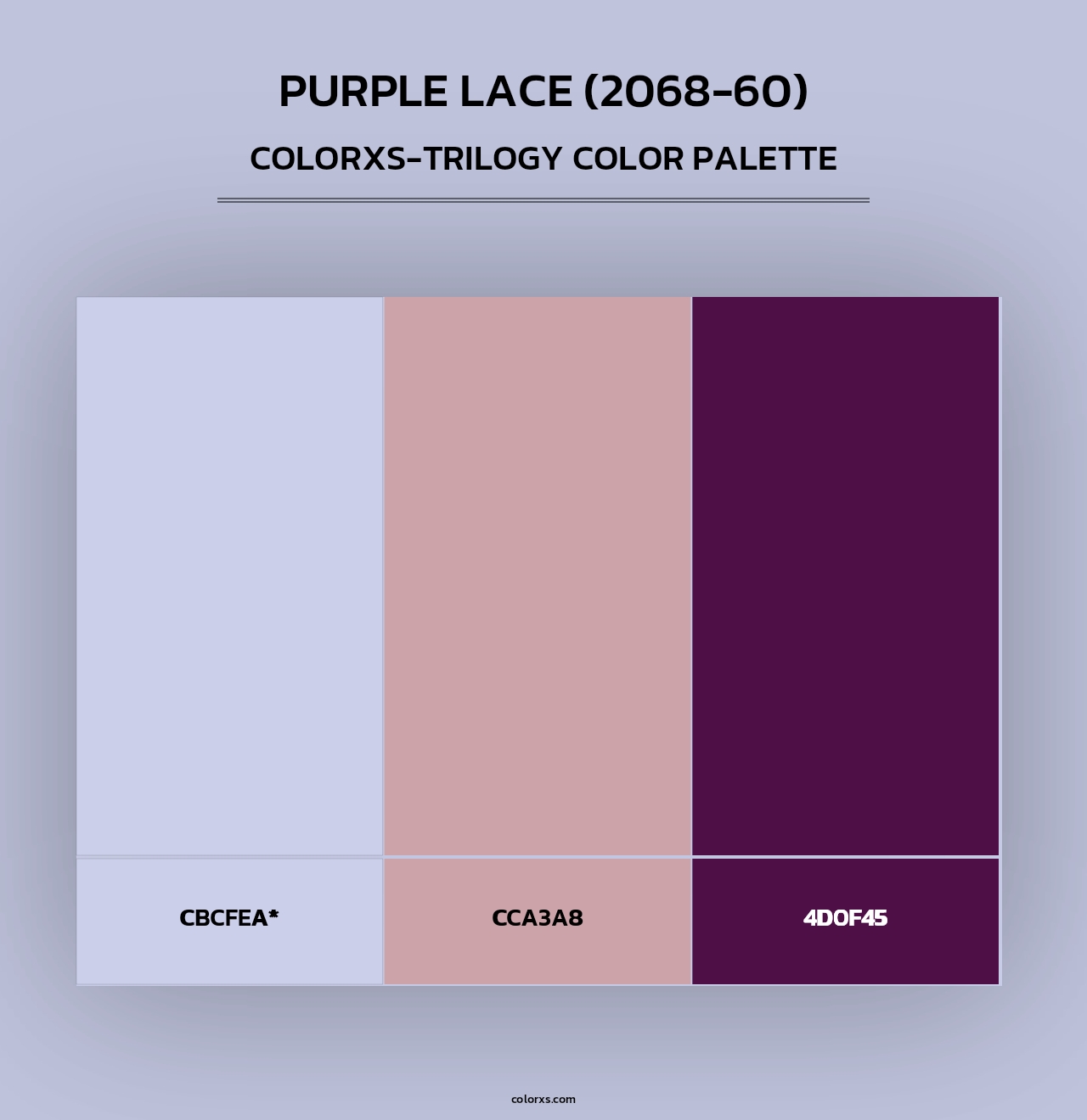 Purple Lace (2068-60) - Colorxs Trilogy Palette