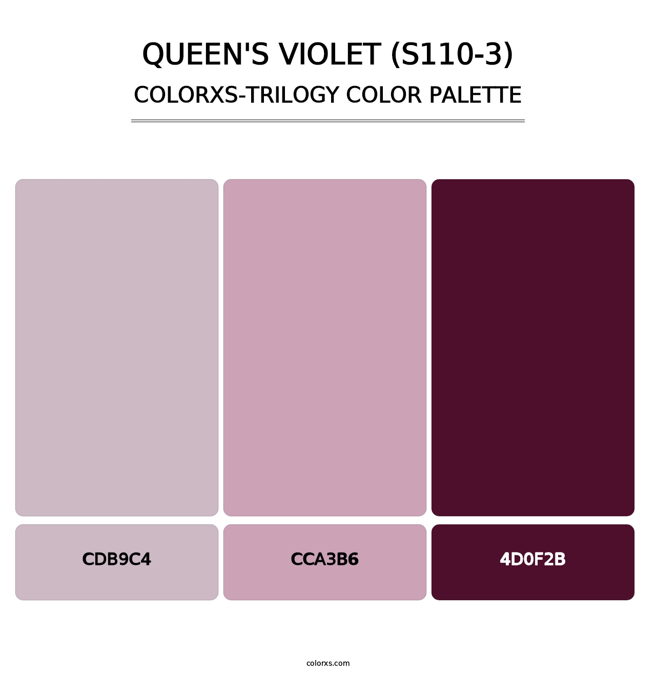Queen'S Violet (S110-3) - Colorxs Trilogy Palette