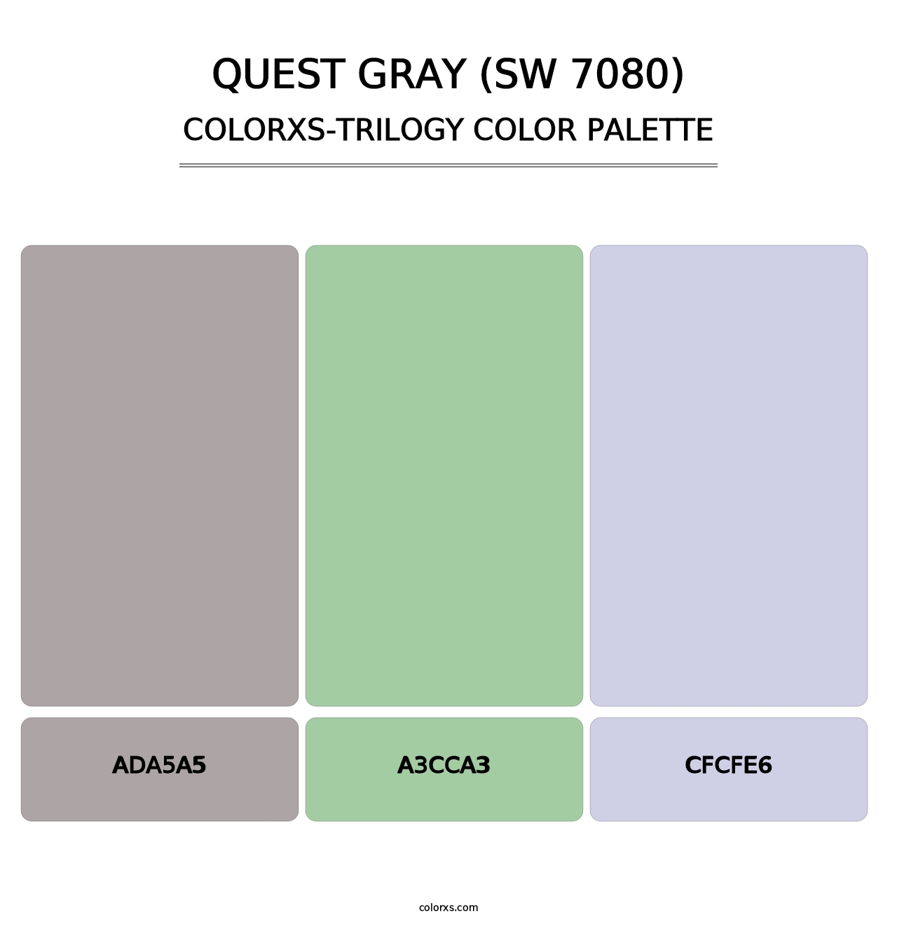 Quest Gray (SW 7080) - Colorxs Trilogy Palette