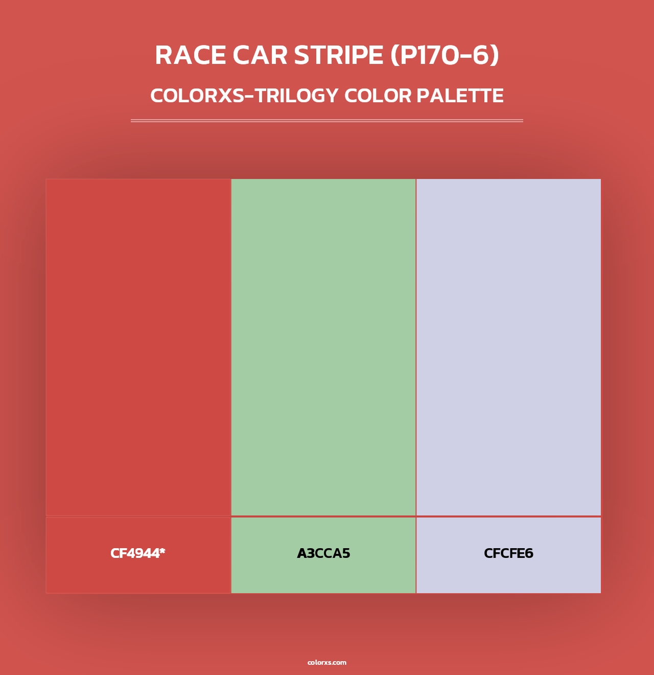 Race Car Stripe (P170-6) - Colorxs Trilogy Palette