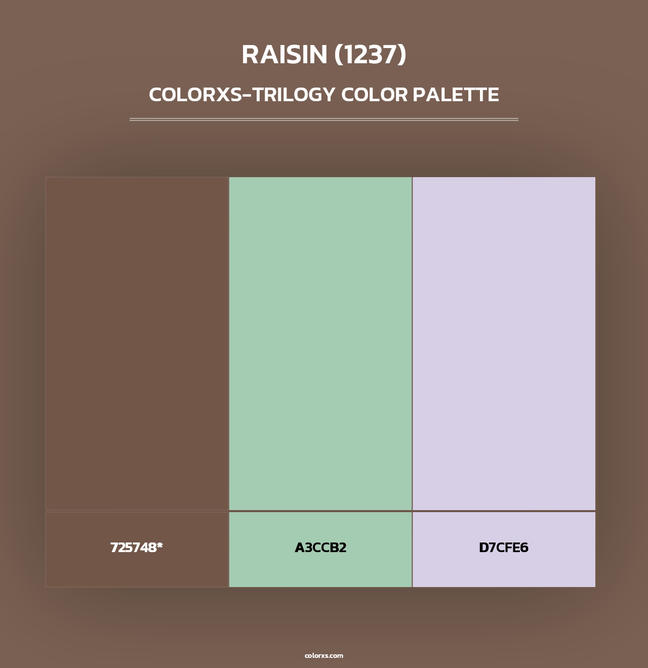 Raisin (1237) - Colorxs Trilogy Palette