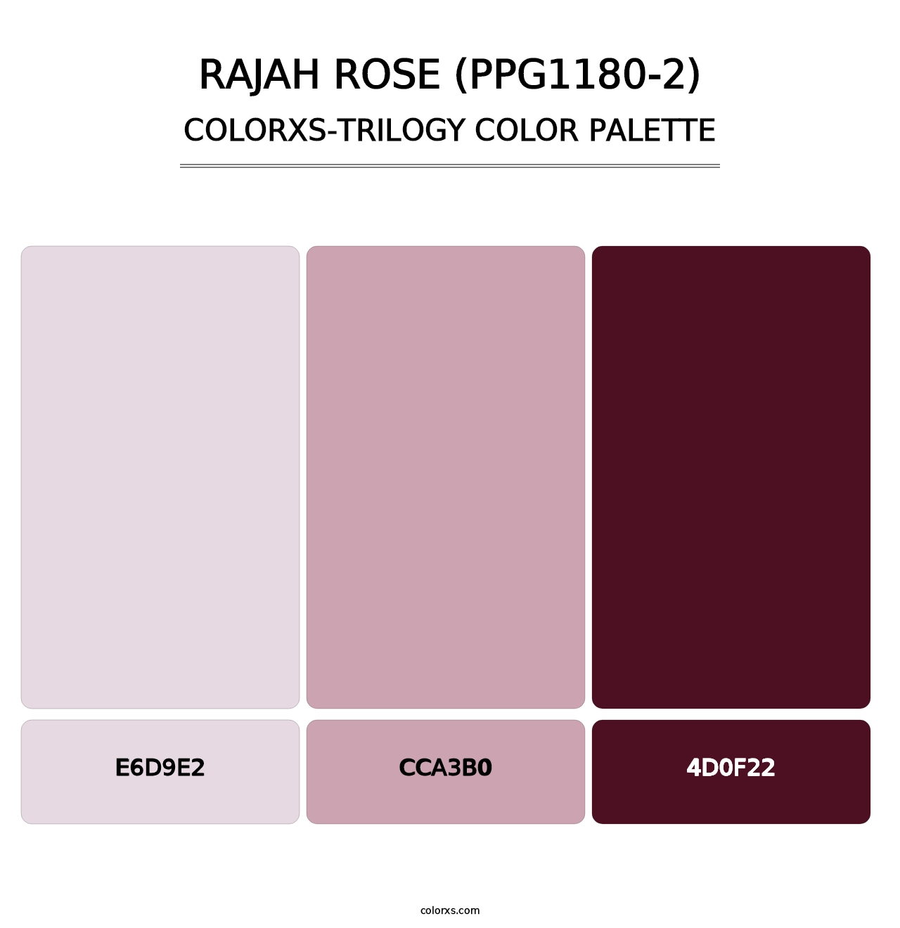 Rajah Rose (PPG1180-2) - Colorxs Trilogy Palette