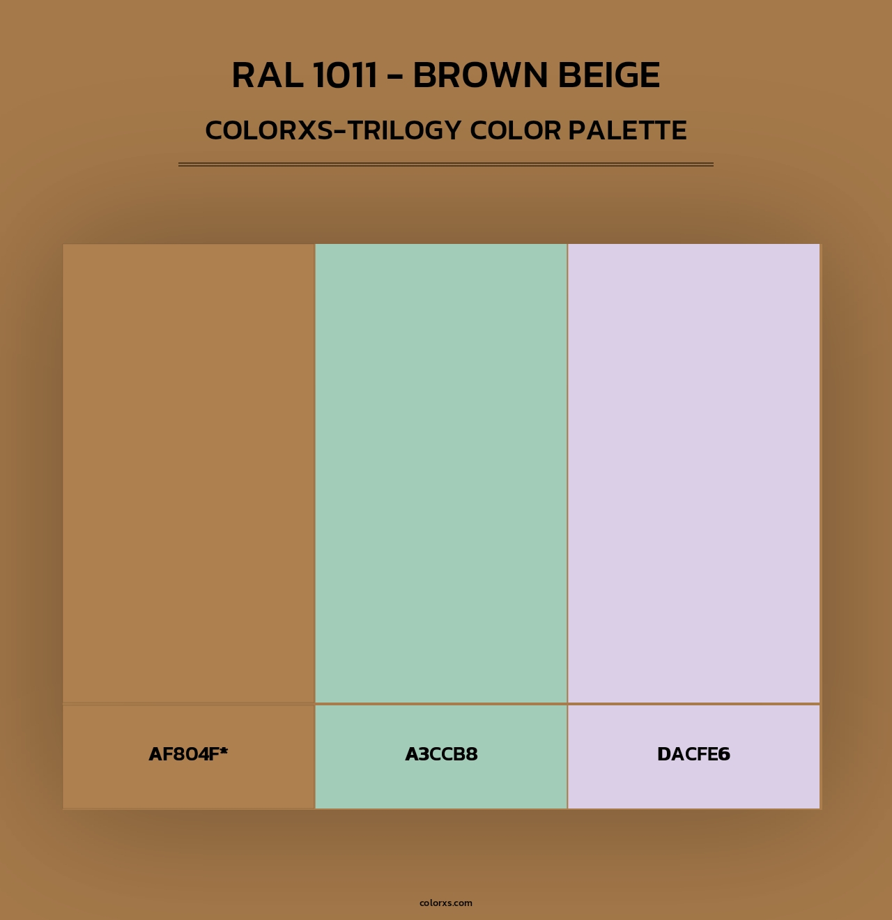 RAL 1011 - Brown Beige - Colorxs Trilogy Palette
