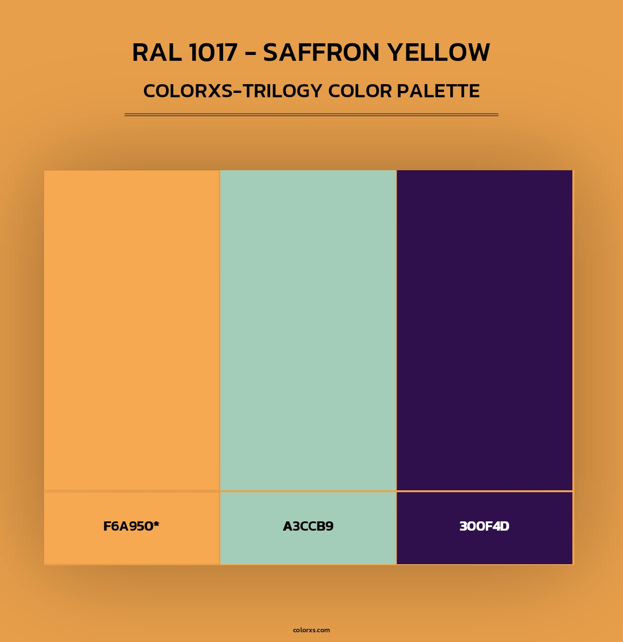 RAL 1017 - Saffron Yellow - Colorxs Trilogy Palette