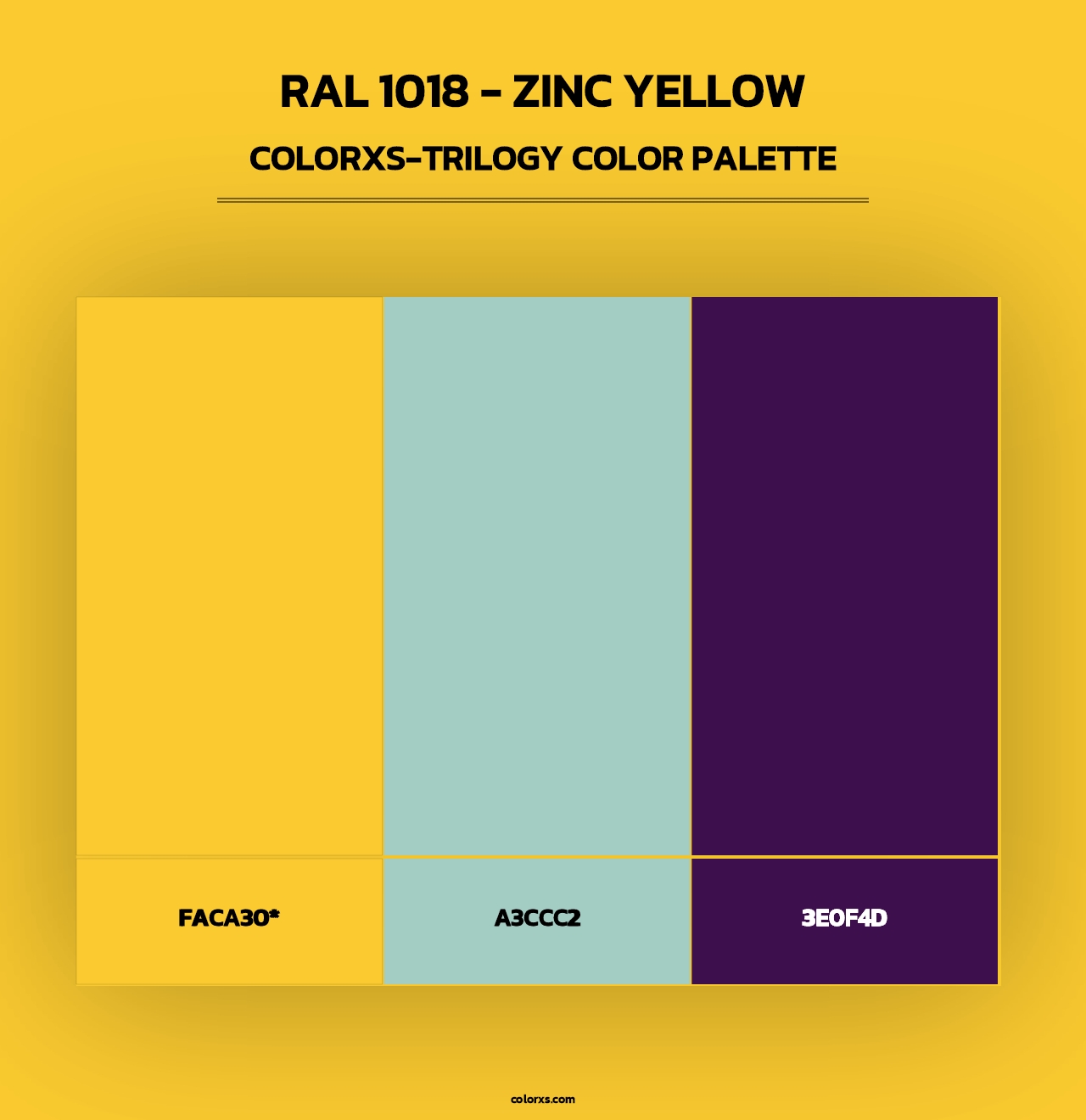 RAL 1018 - Zinc Yellow - Colorxs Trilogy Palette