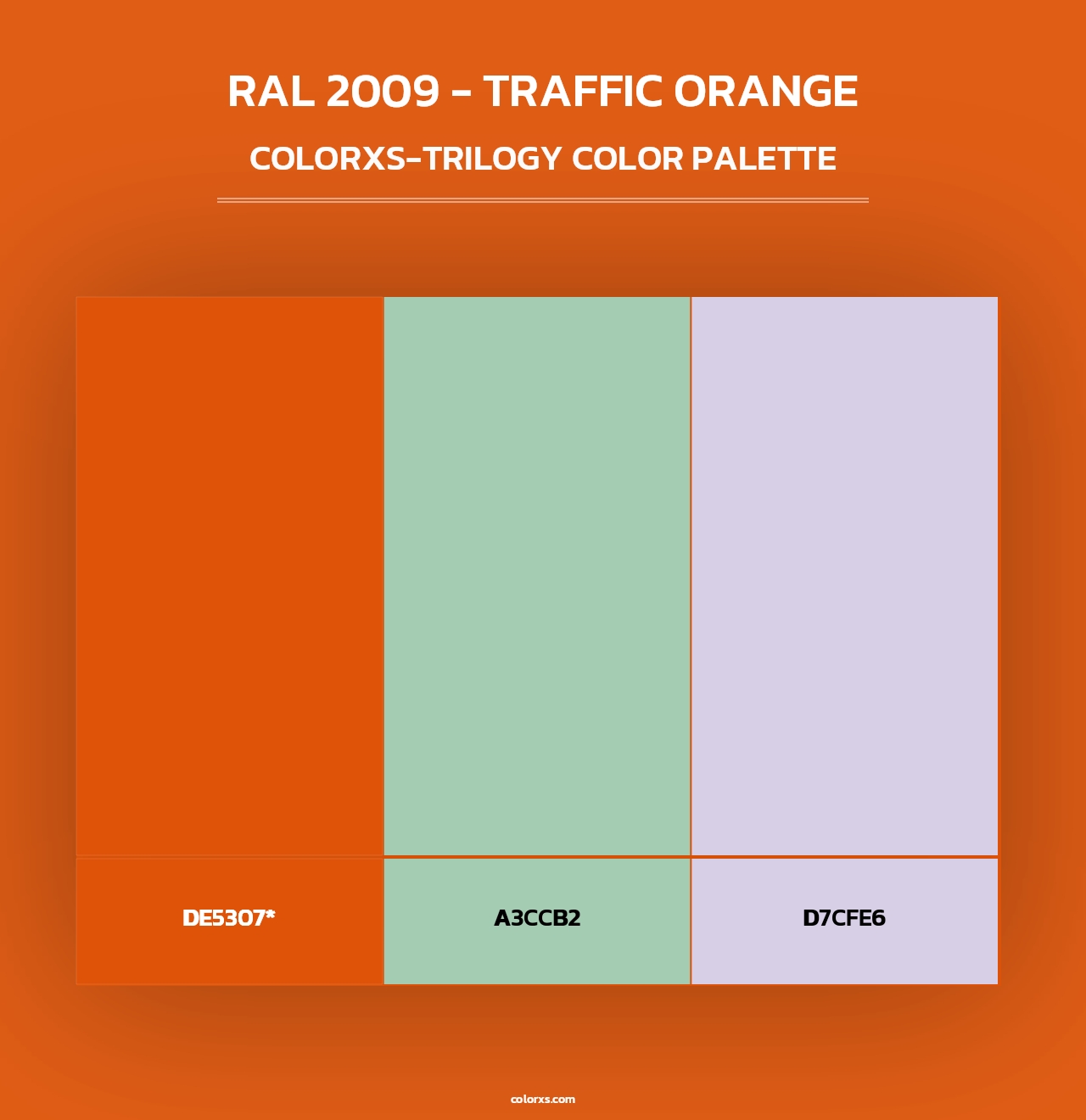 RAL 2009 - Traffic Orange - Colorxs Trilogy Palette