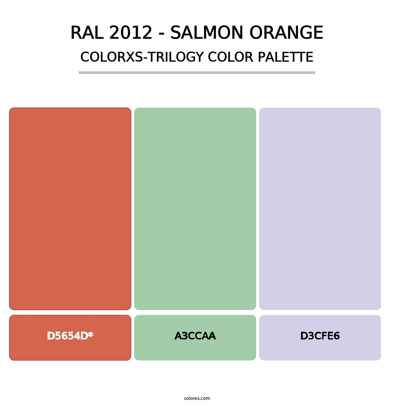 RAL 2012 - Salmon Orange - Colorxs Trilogy Palette