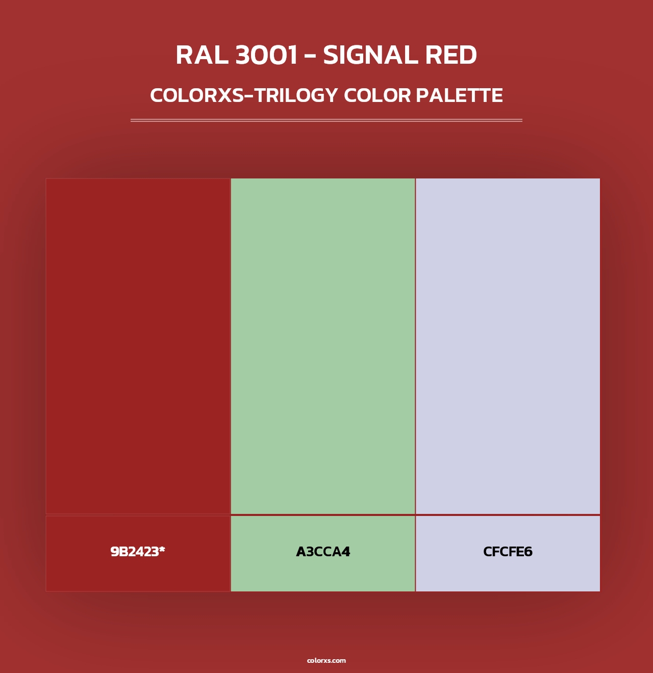 RAL 3001 - Signal Red - Colorxs Trilogy Palette