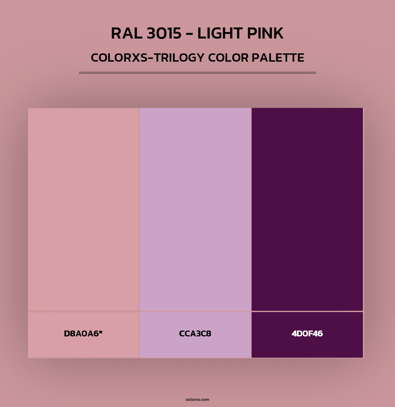 RAL 3015 - Light Pink - Colorxs Trilogy Palette