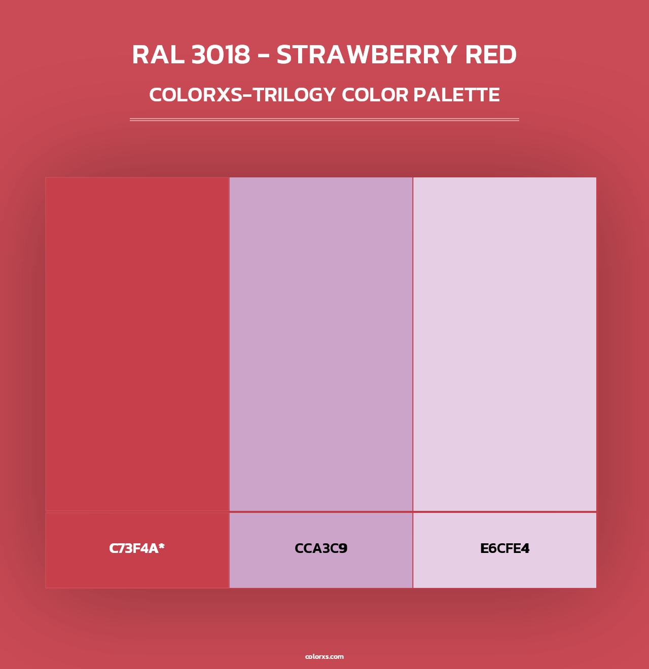RAL 3018 - Strawberry Red - Colorxs Trilogy Palette