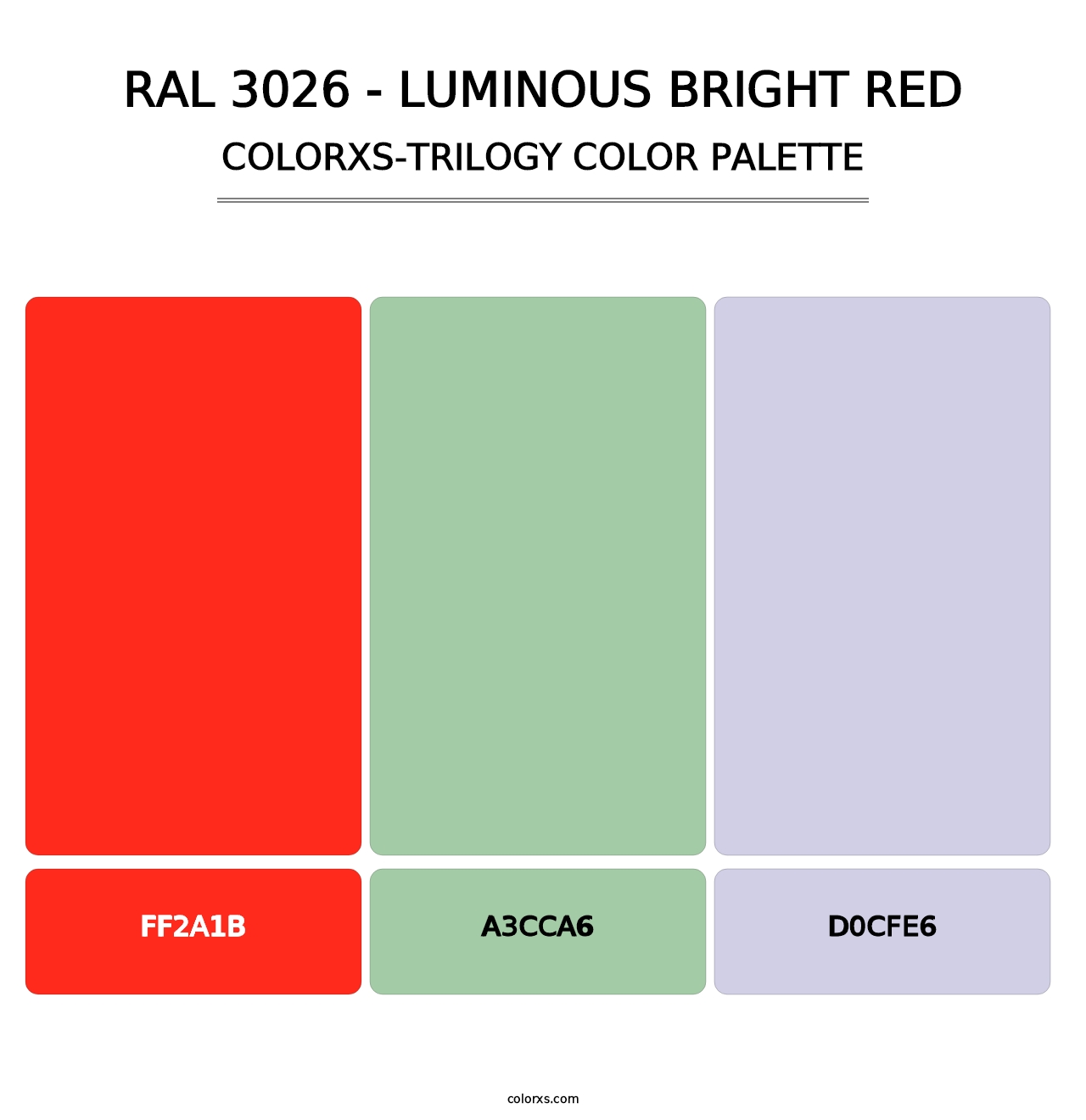 RAL 3026 - Luminous Bright Red - Colorxs Trilogy Palette