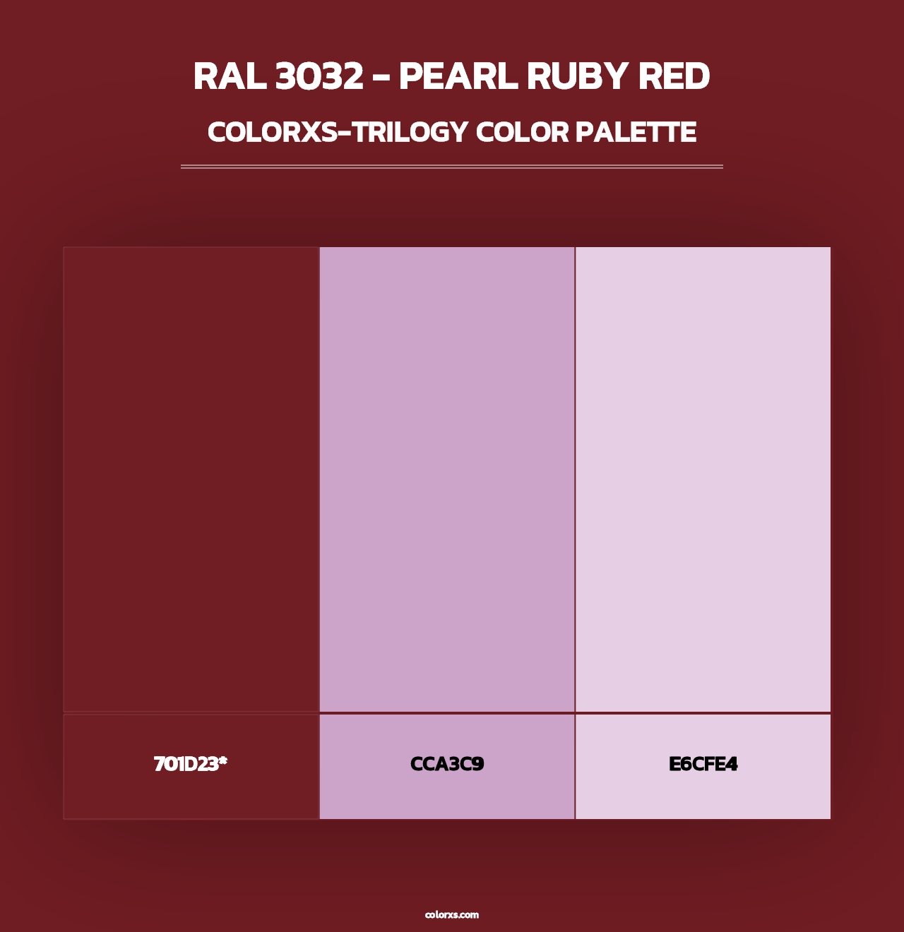 RAL 3032 - Pearl Ruby Red - Colorxs Trilogy Palette