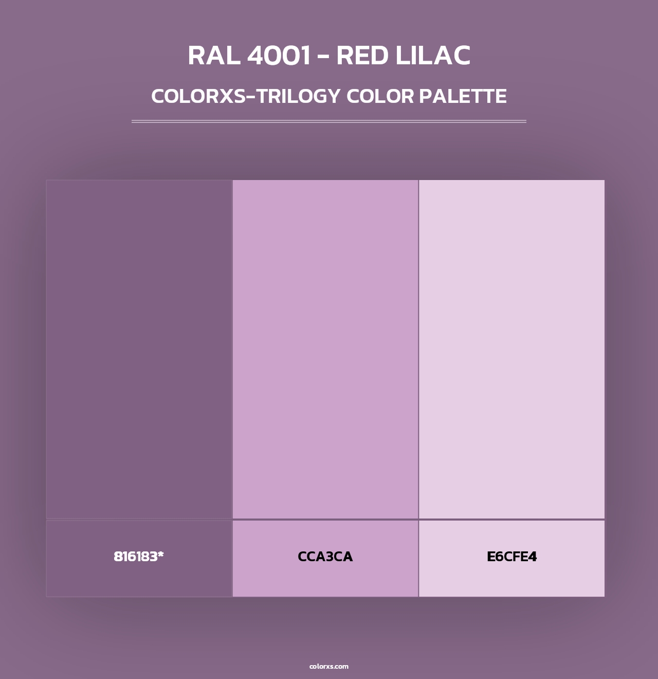 RAL 4001 - Red Lilac - Colorxs Trilogy Palette