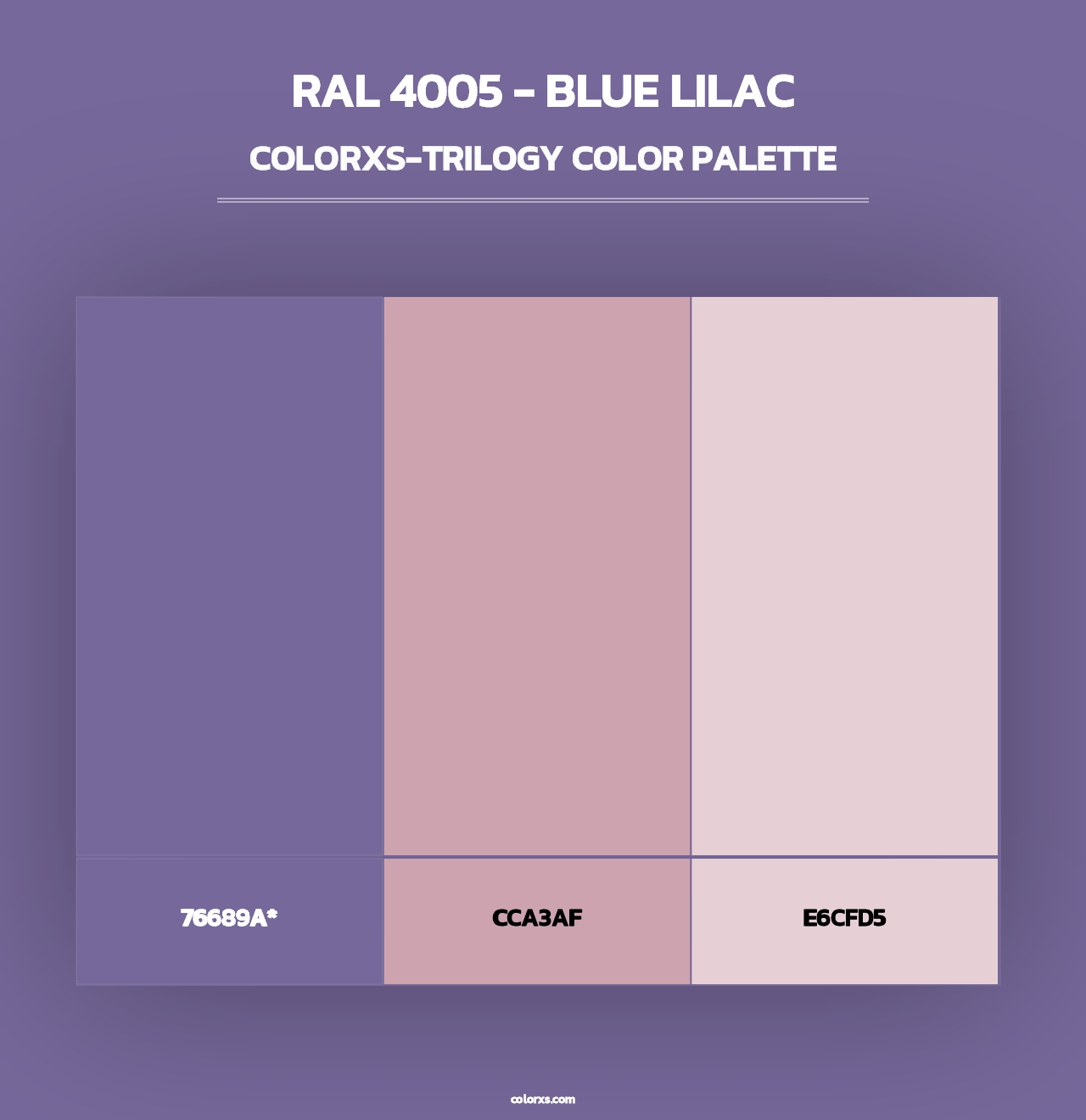 RAL 4005 - Blue Lilac - Colorxs Trilogy Palette