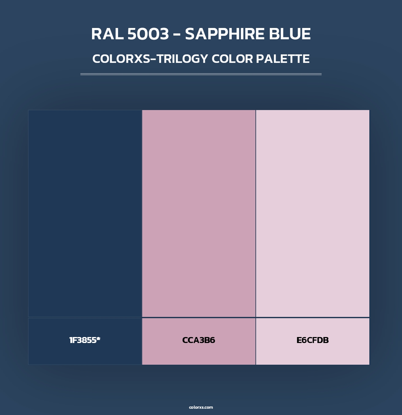 RAL 5003 - Sapphire Blue - Colorxs Trilogy Palette
